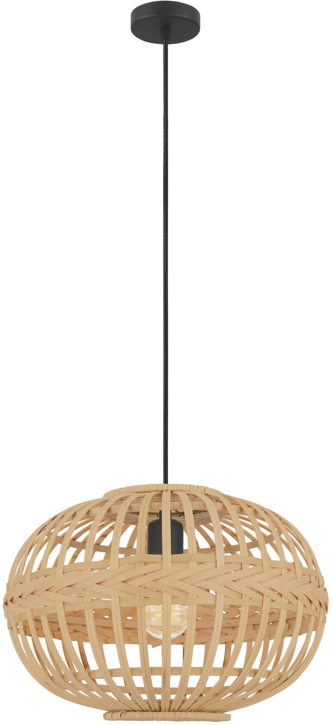 EGLO Pendelleuchte »AMSFIELD«, 1 flammig-flammig, Boho Hängelampe Esstisch, Esszimmerlampe, Hängeleuchte, E27, Ø 38 cm