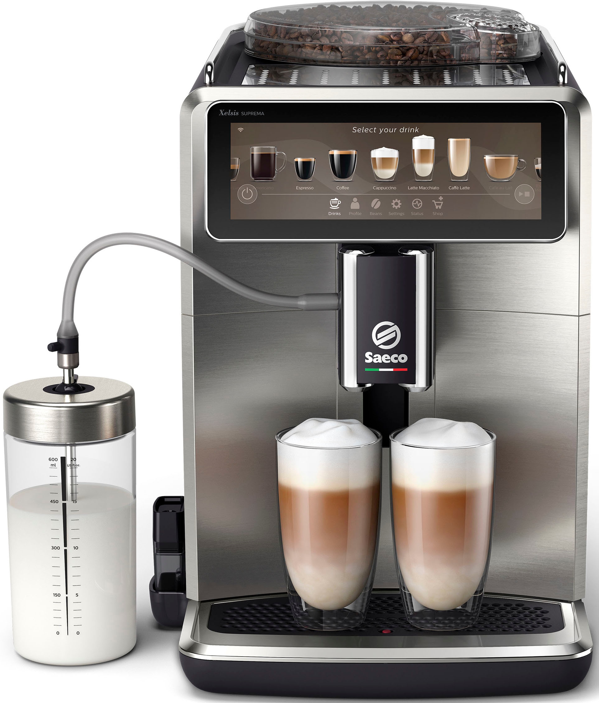 Saeco Kaffeevollautomat »Saeco Xelsis Suprema SM8885/00« 22 Kaffeespezialitäten, 8 Benutzerprofile, CoffeeMaestro
