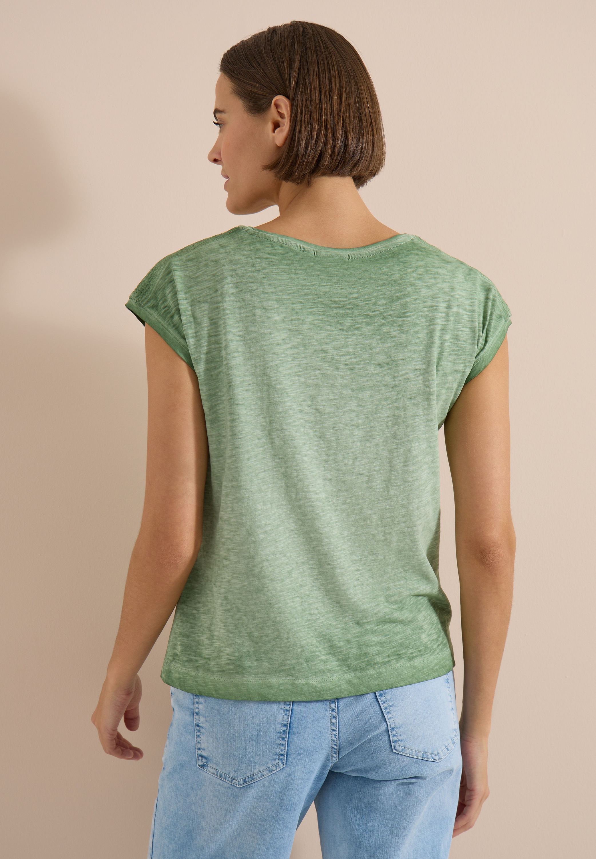 Cecil T-Shirt aus Jersey in Unifarbe