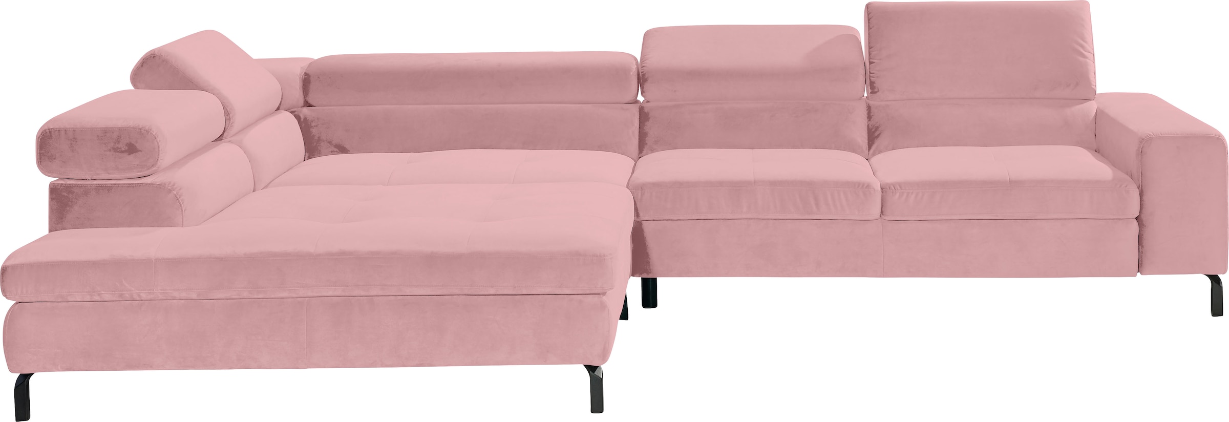 GALLERY M branded by Musterring Ecksofa »Felicia Due L-Form«, Wahlweise mit Sitzvorzug, inkl. Kopfteilverstellung, Sitzhöhe 40 cm
