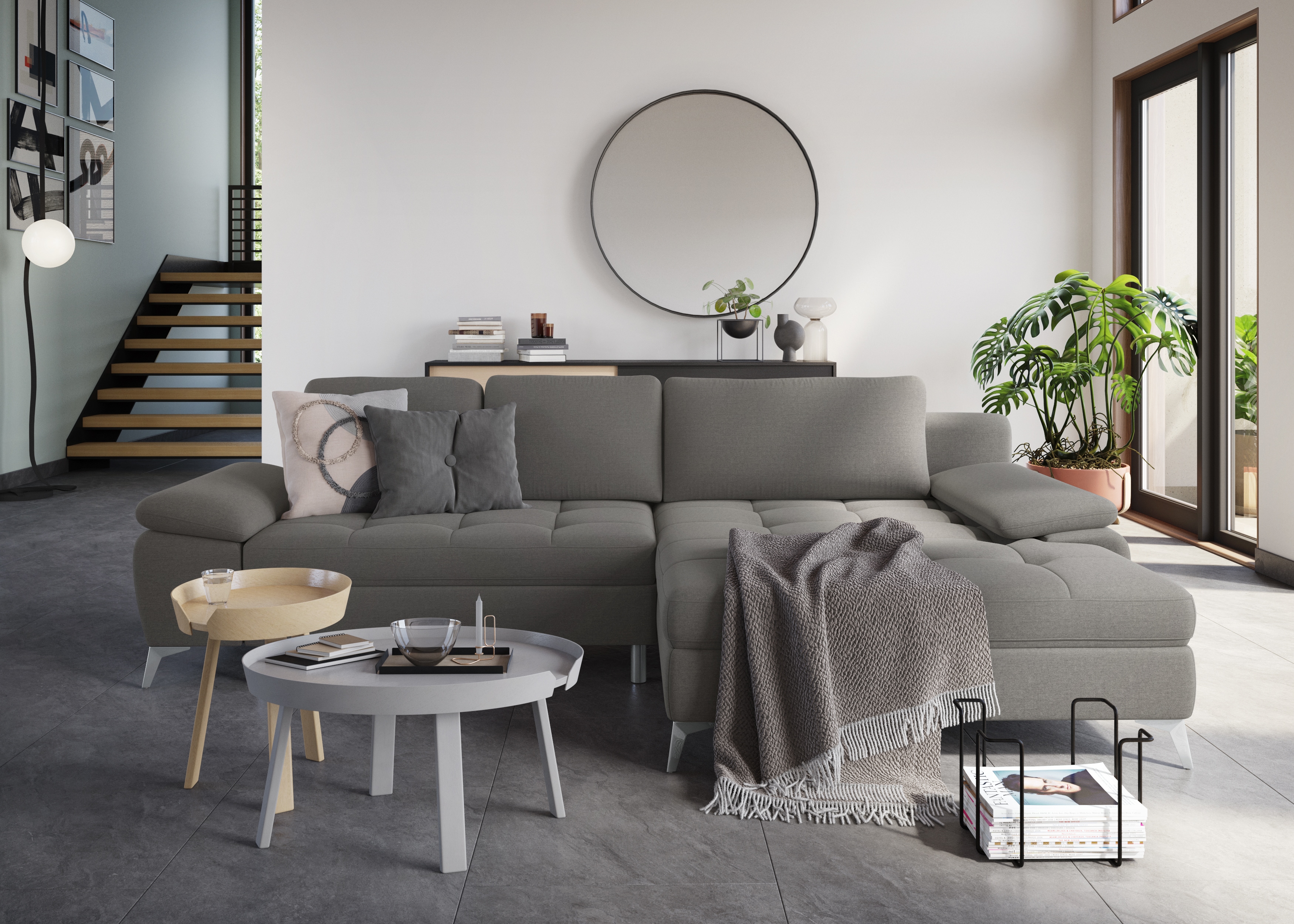 sit&more Ecksofa "Latigo L-Form" mit Mega-Recamiere, wahlweise mit Schlaffunktion und Bettkasten