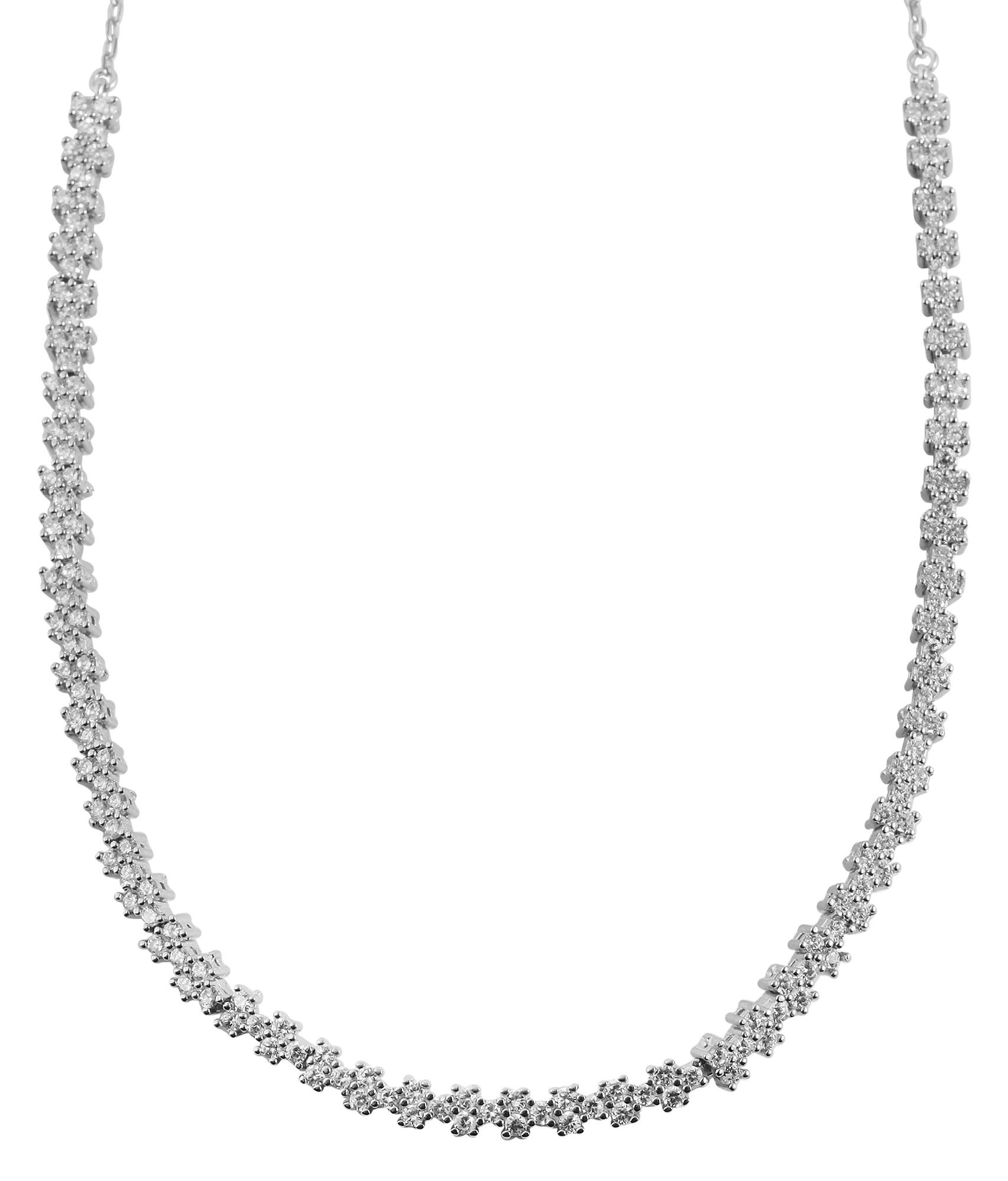Adelia´s Kette ohne Anhänger »Halskette aus 925 Silber mit Zirkonia 42+3« Ideal als Geschenk zum einen besonderen Tag