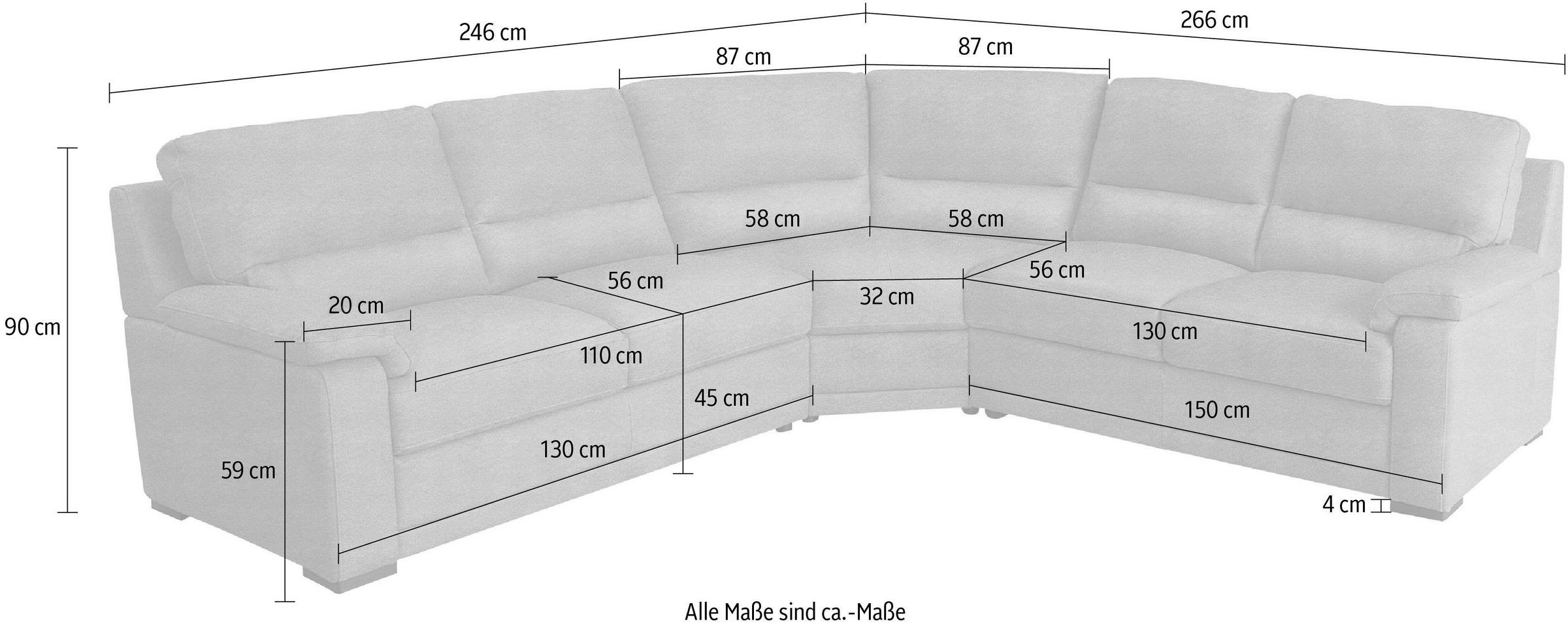 Egoitaliano Ecksofa »Doris, modernes Designerecksofa in hochwertigen Microfaserqualitäten«, edle Detailverarbeitung, wahlweise fleckenabweisend oder in Lederoptik