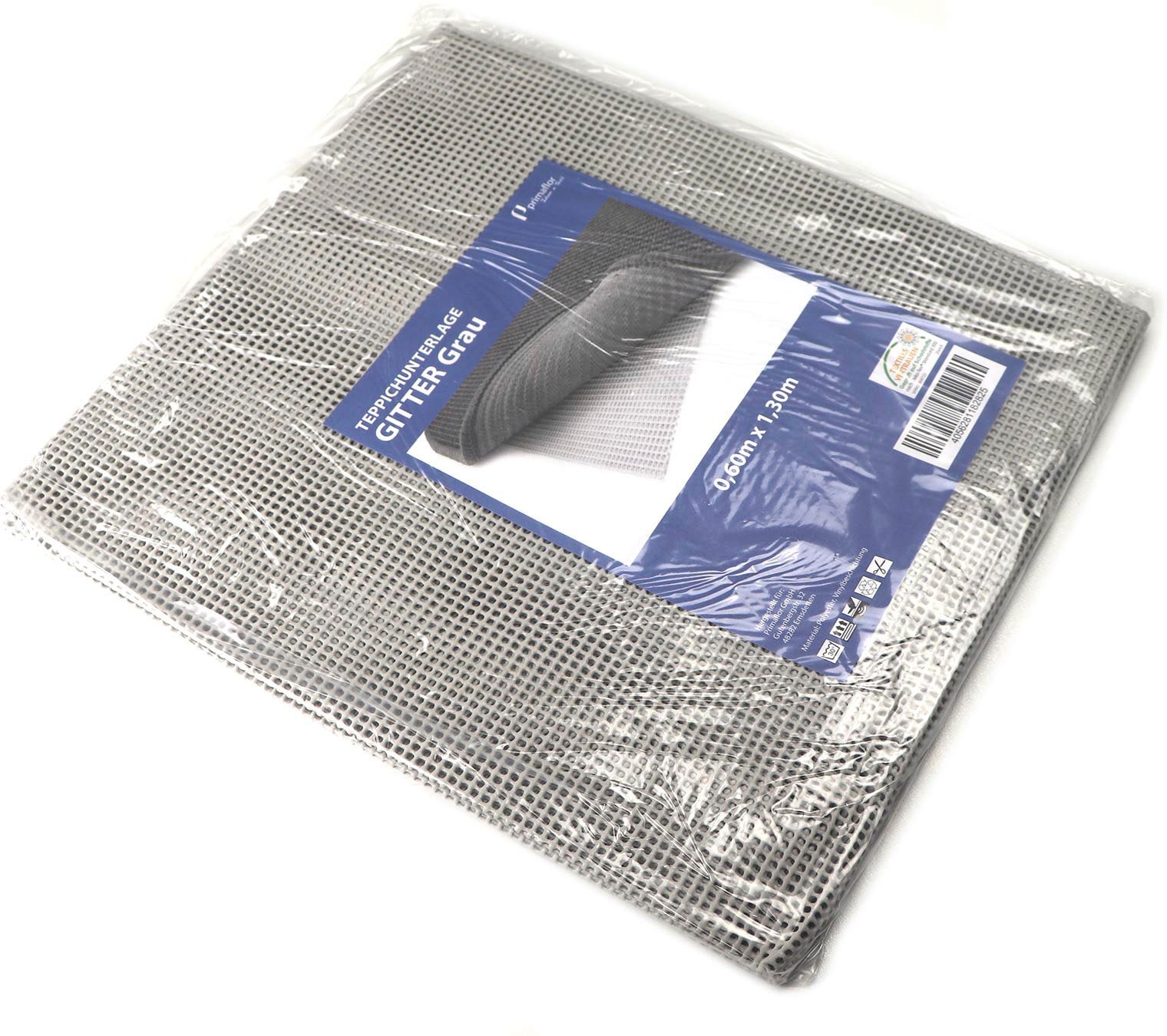 Antirutsch Teppichunterlage "GITTER - Grau", grau, B:240cm H:2mm L:340cm, Polyester, PRIMAFLOR-IDEEN IN TEXTIL, Teppichunterlagen, Gitter-Rutschunterlage mit Gleitschutz, individuell zuschneidbar 3