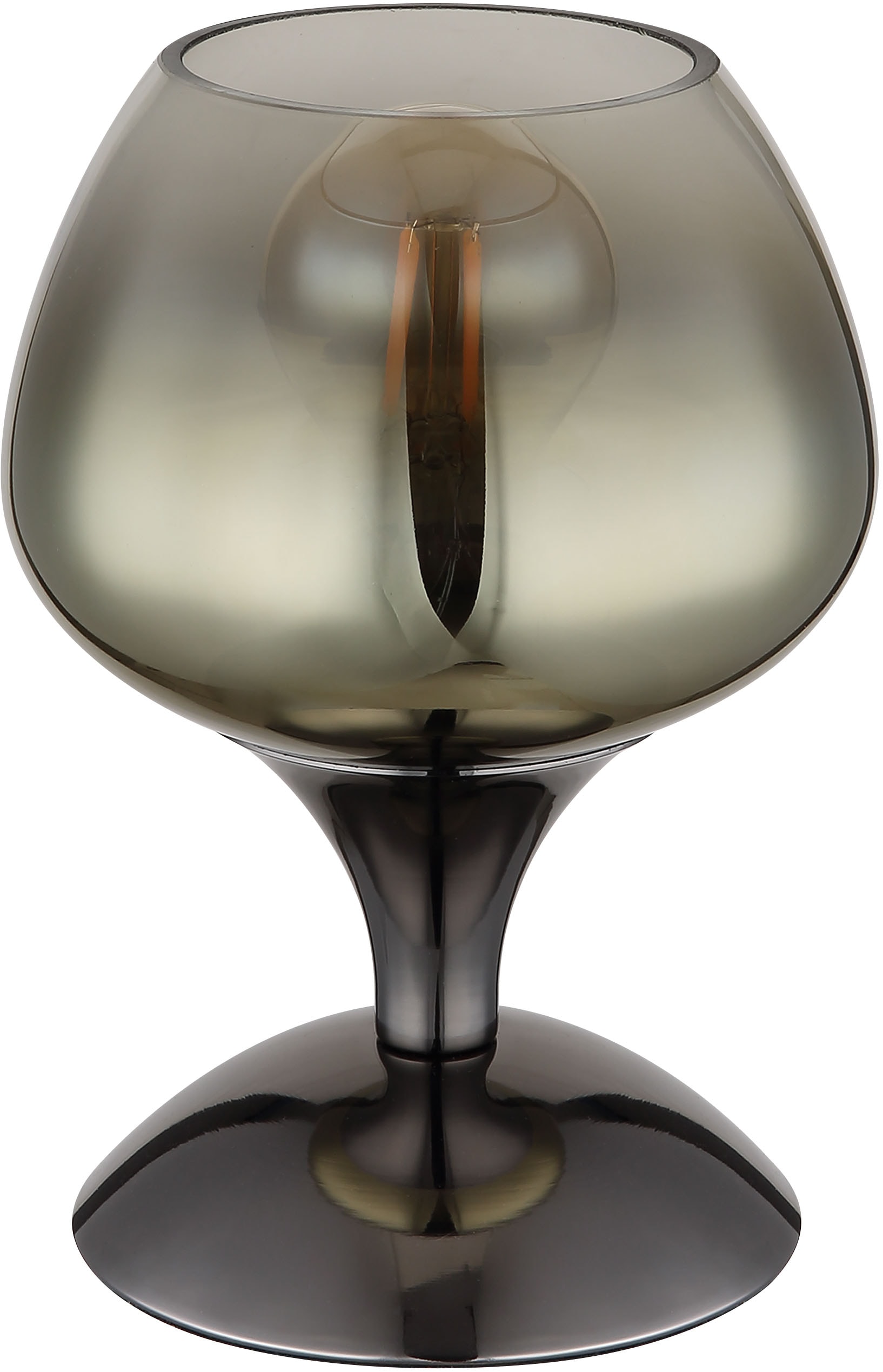 GLOBO LIGHTING Tischleuchte »MAXY«, Leuchtmittel E27 | ohne Leuchtmittel, Tischlampe/Glas goldfarben/modern/Wohnzimmer/Schlafzimmer