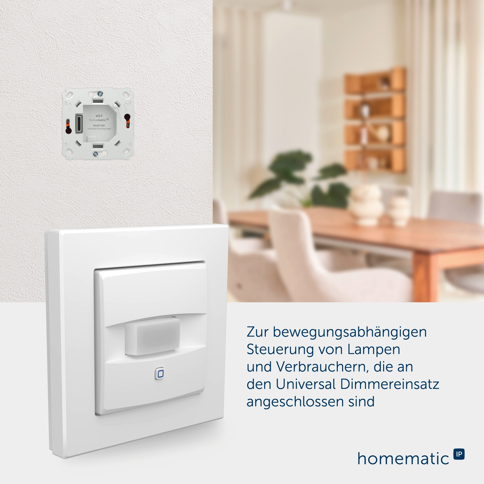 Homematic IP Smart-Home-Zubehör »Universal Dimmeraufsatz – Bewegungsmelder«