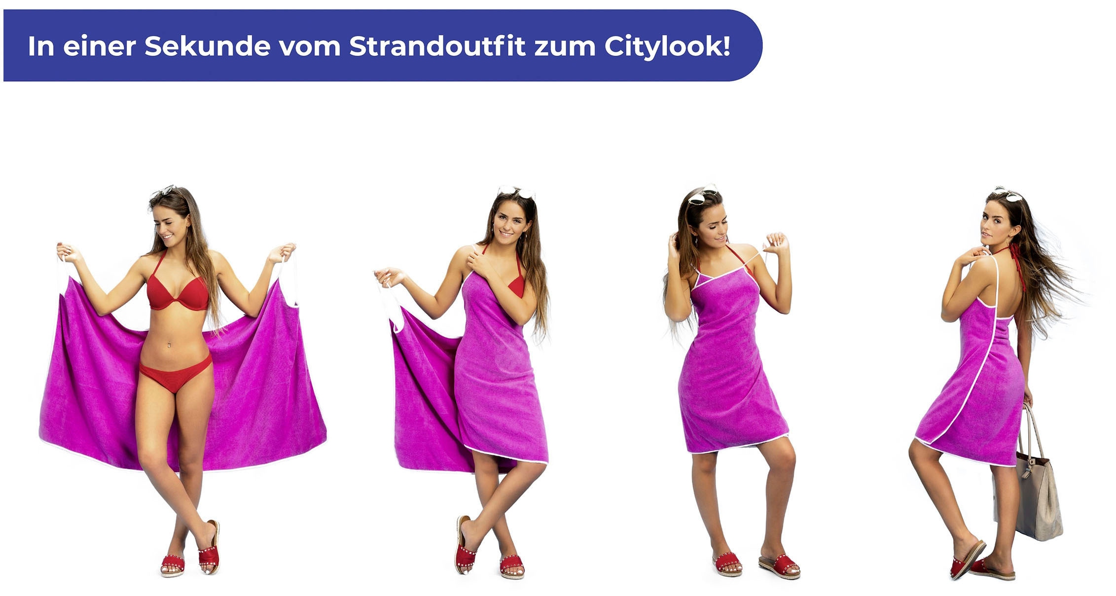 Maximex Duschtuch »Wickel-Strandkleid«, (1 St.), Größe M bestellen | BAUR