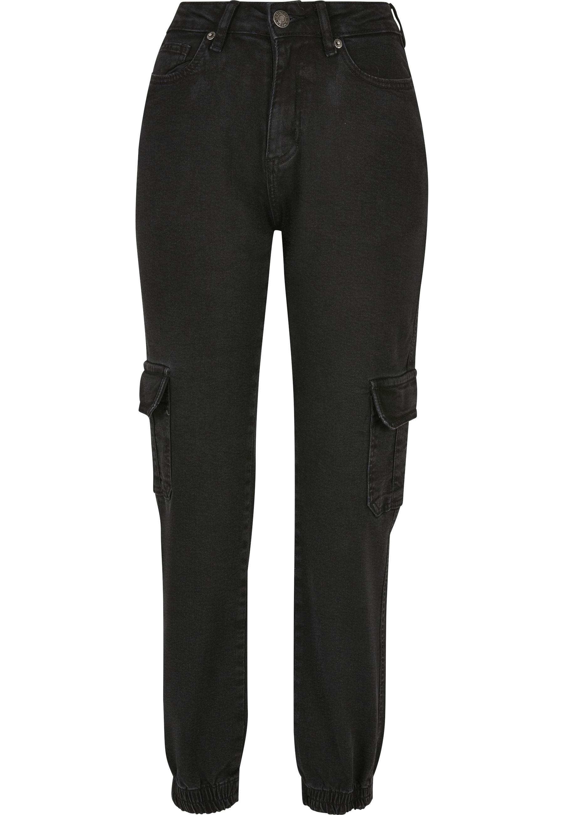 URBAN CLASSICS Stoffhose "Urban Classics Damen Ladies Organic Stretch Denim Cargo Pants"