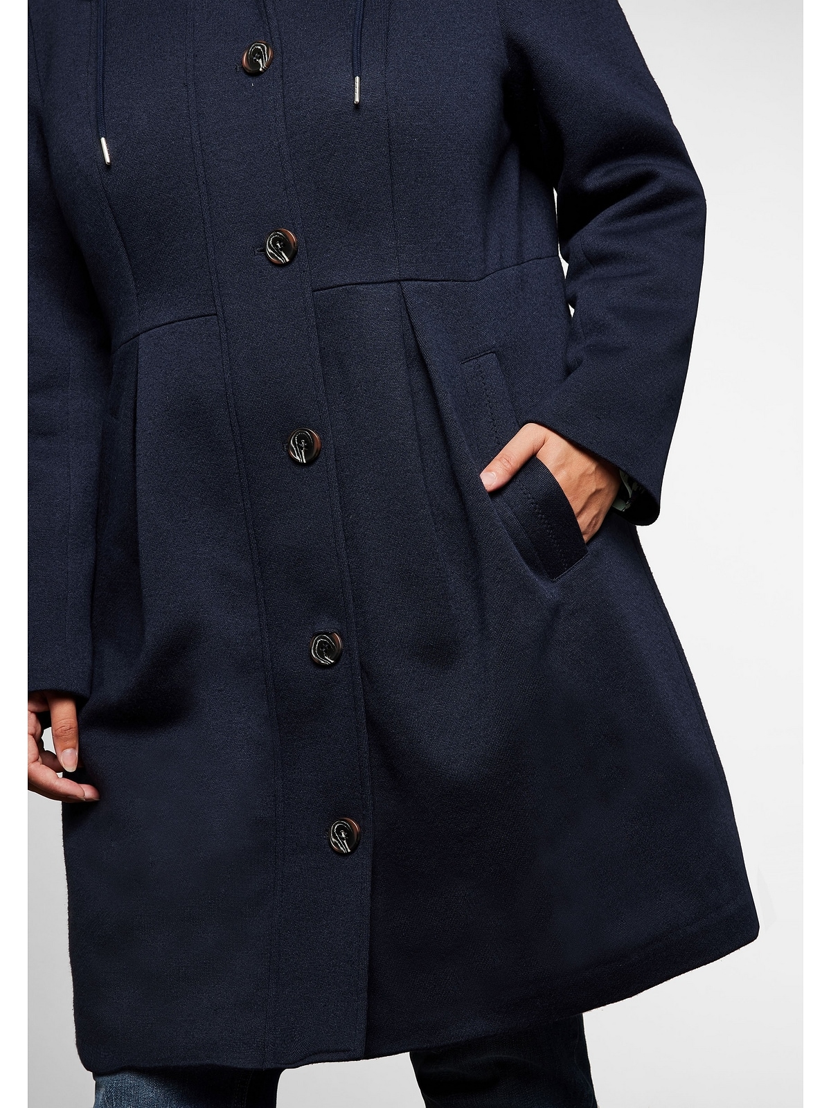Sheego Dufflecoat »Große Größen«, in A-Linie, mit hoher Taille und Kapuze  für bestellen | BAUR | Trenchcoats