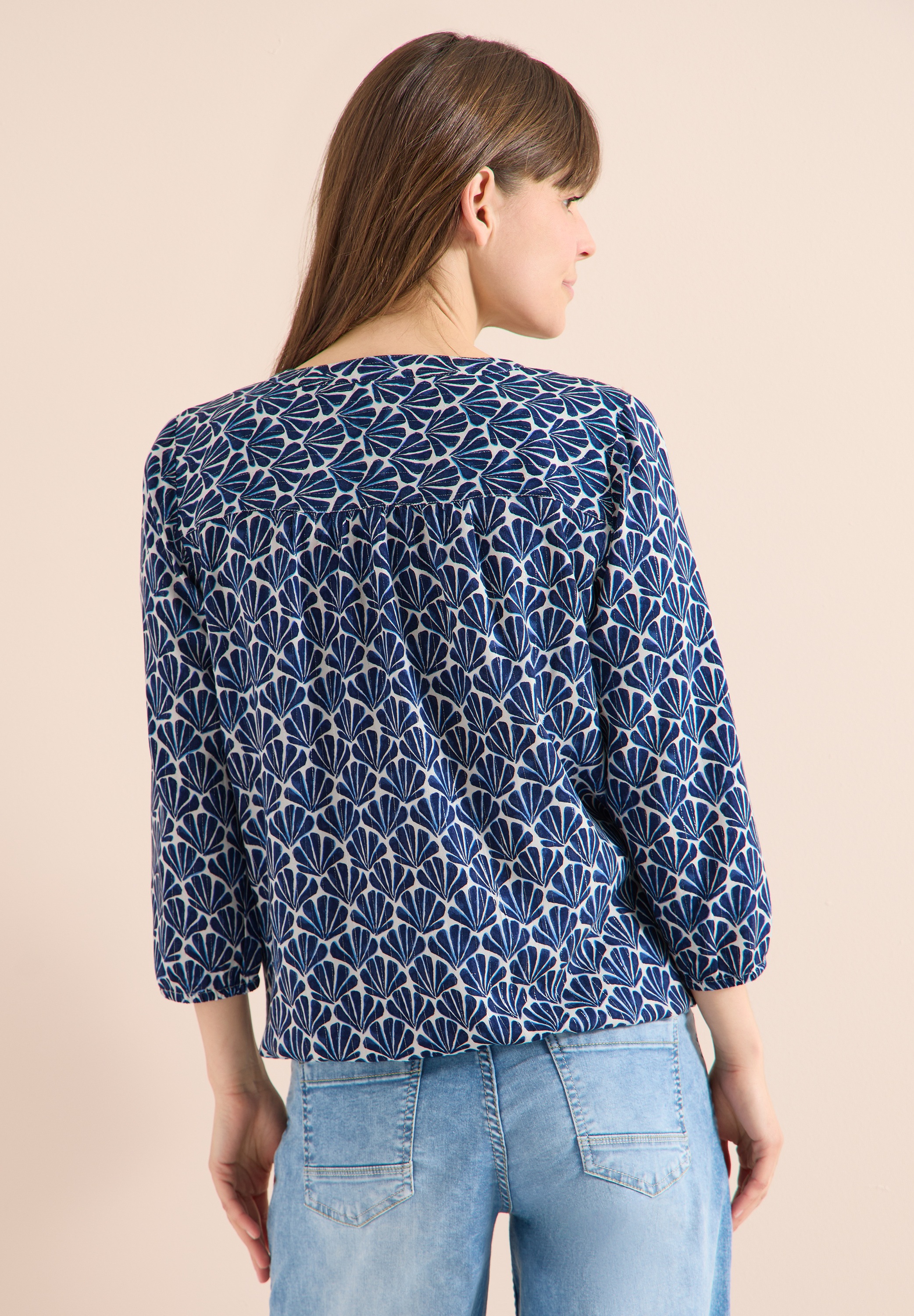 Cecil Longbluse mit geschlitztem Rundhalsausschnitt günstig online kaufen