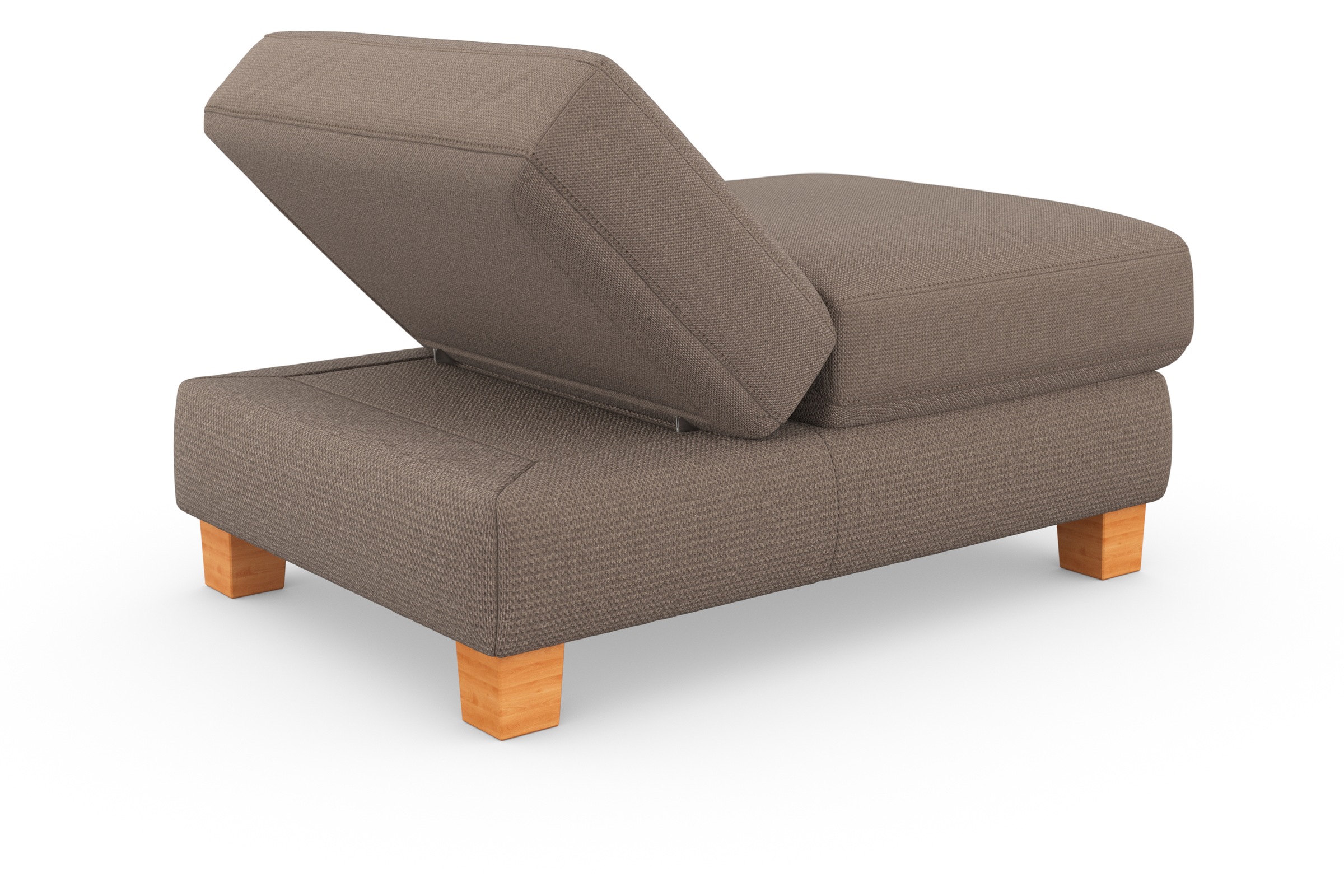 sit&more Polsterhocker »Dundee«, mit Klappfunktion, Federkern und hochwertigen Massivholzfüßen