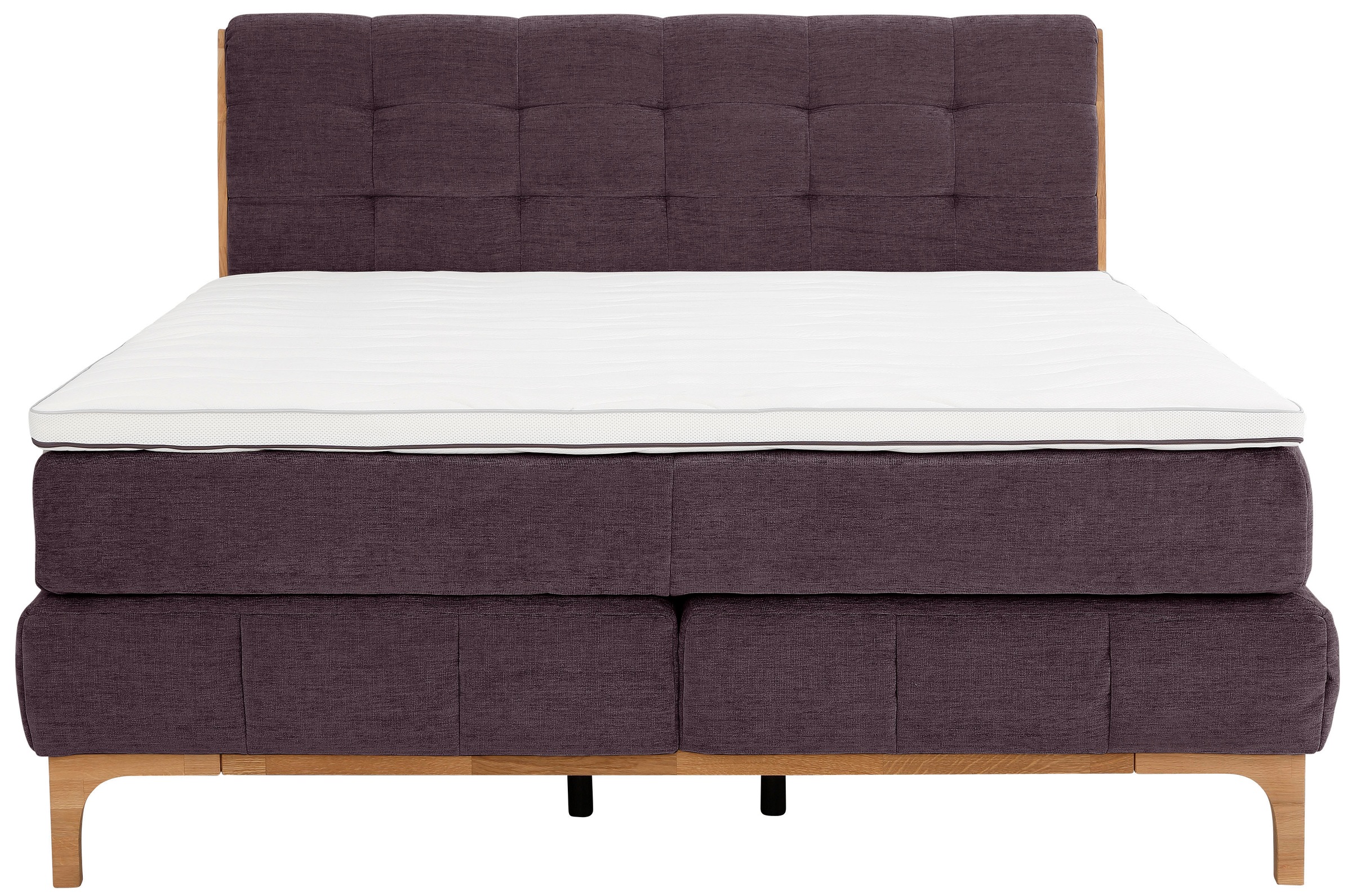 Boxspringbett OTTO HOME "Jelle", lila, B:181cm L:216cm, Komplettbetten, Boxspringbett, zertifizierte, recycelte Bezugsstoffe, verschiedene Ausführungen 5