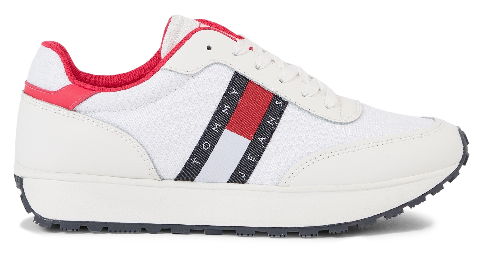 Tommy Jeans Plateausneaker »TJW RETRO RUNNER«, mit seitlicher Logoflagge, Freizeitschuh, Halbschuh, Schnürschuh