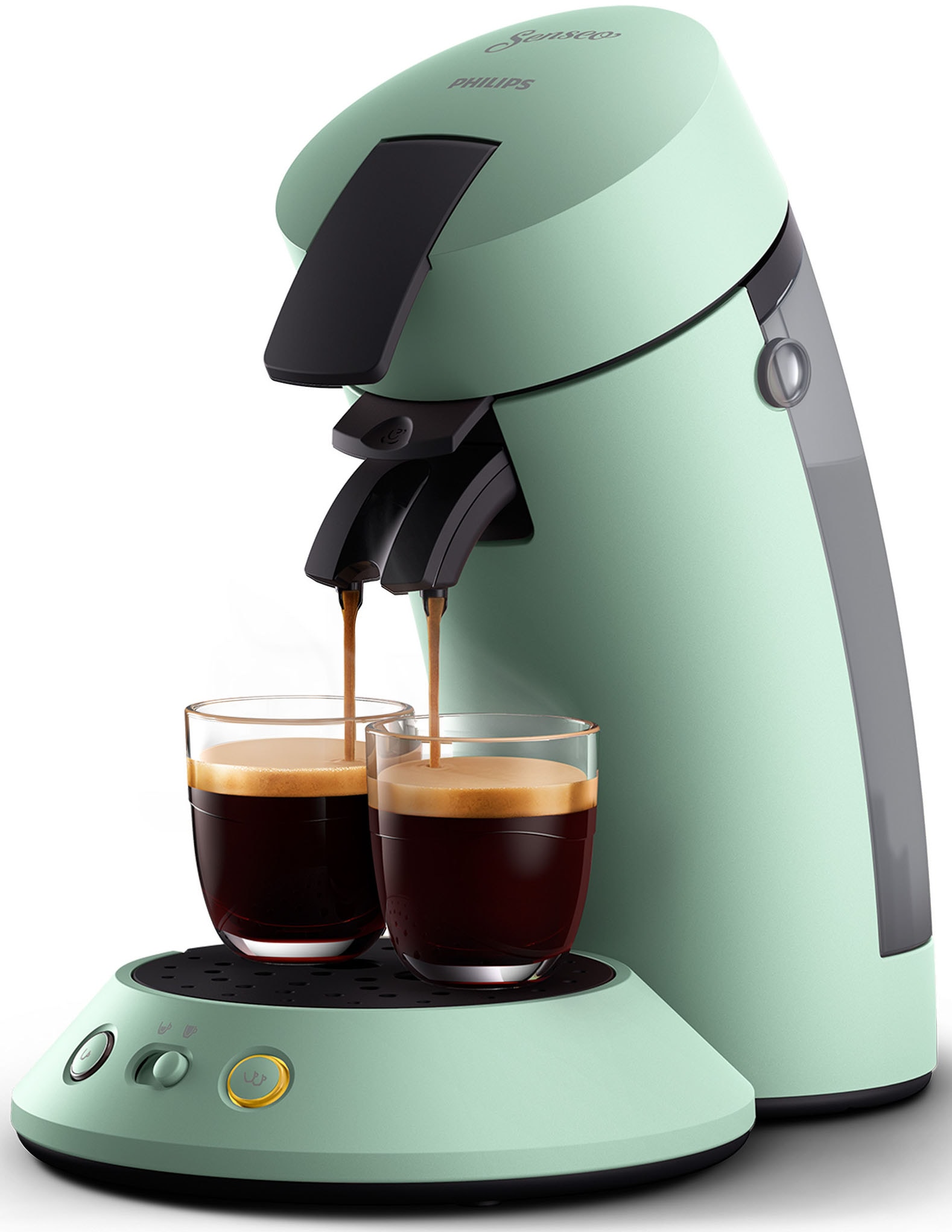 Philips Senseo Kaffeepadmaschine »Original Plus CSA210/60, mit zwei Kaffee-Einstellungen«, Gratis-Zugabe 1 Reisebecher Ellipse 275ml + 1 Entkalker Wert 19,99 UVP