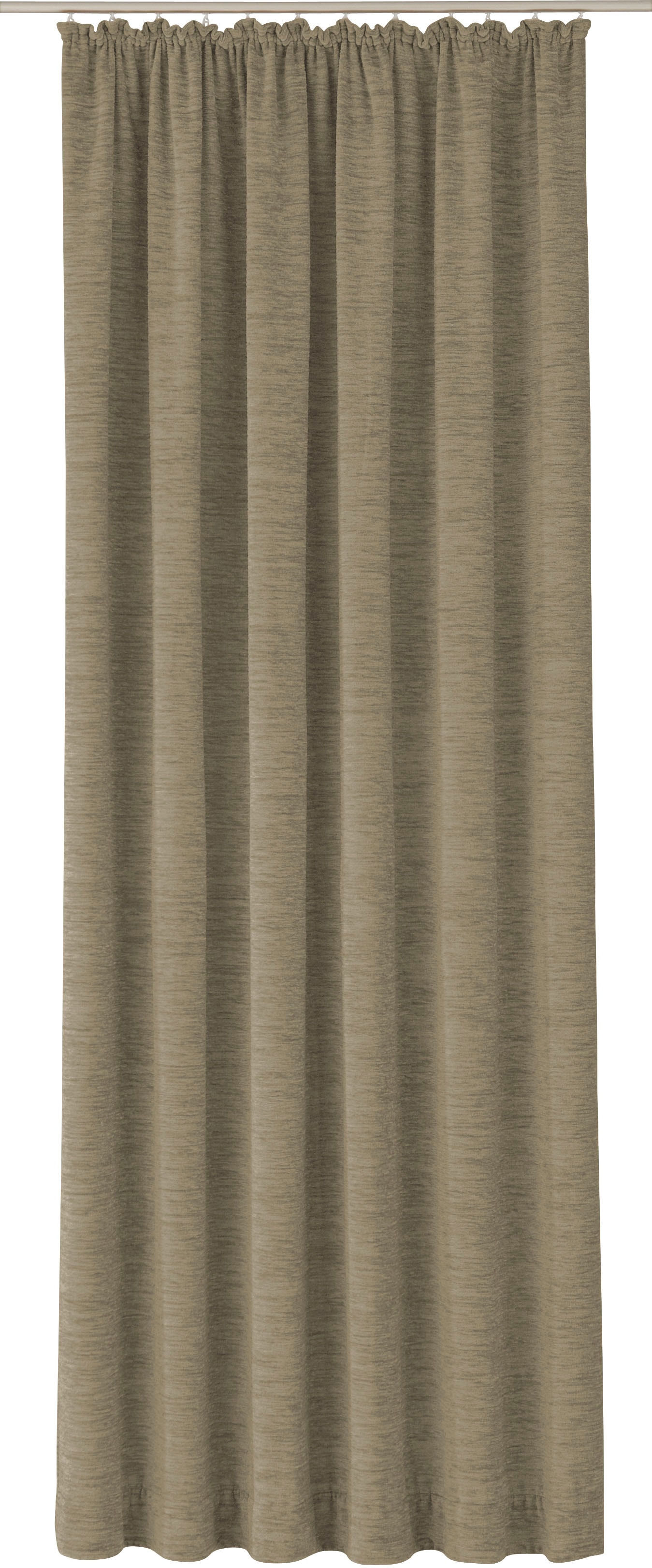 Vorhang WIRTH, B:132cm H:205cm, grau, Chenille, Polyacryl, Wohnzimmer, Gardinen, "Trondheim B", nach Maß