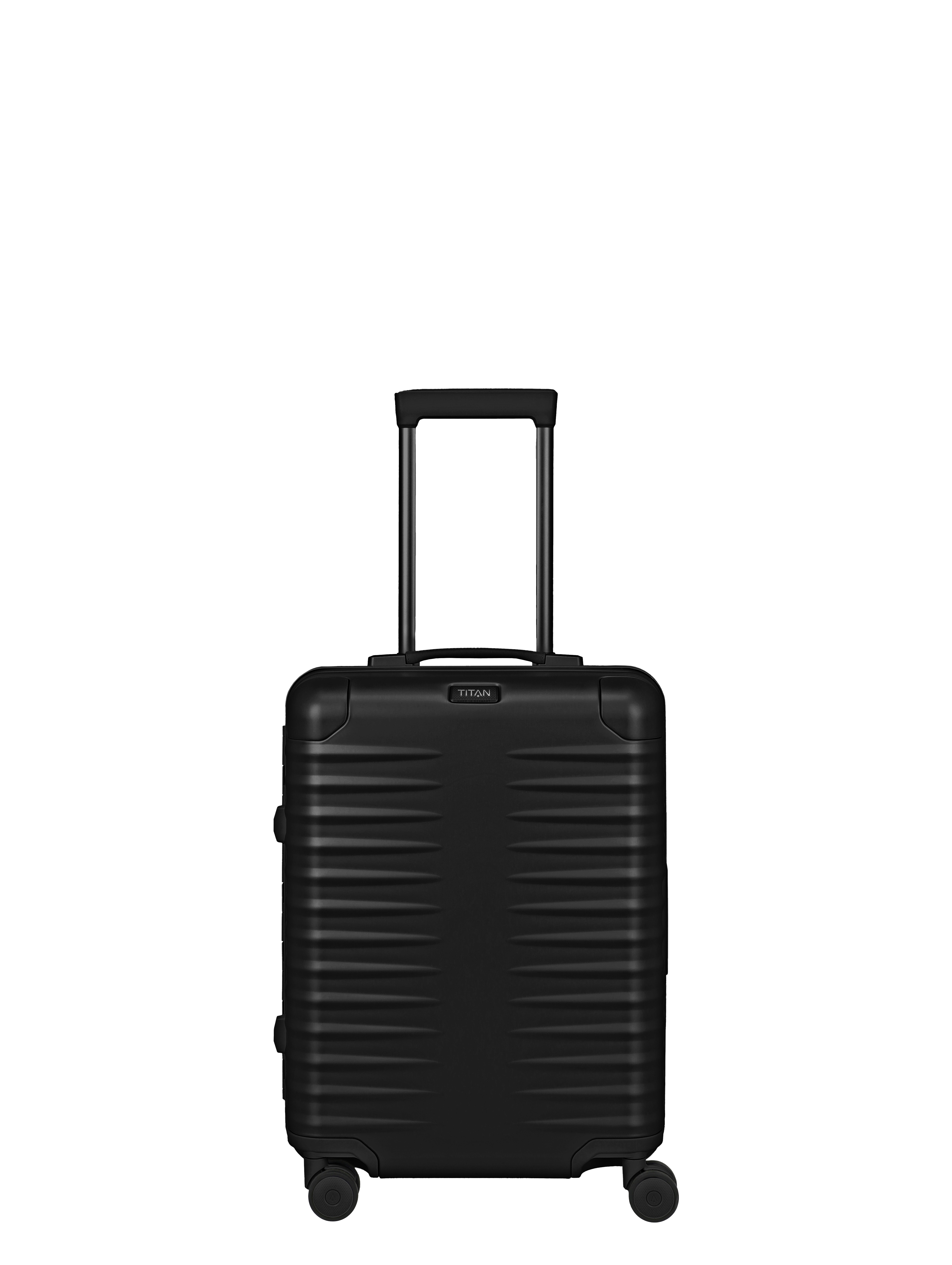 TITAN - Made in Germany Trolley "ETERNITY S23 Aluminium Bordkoffer Made in Germany" 45 l 4 Rollen 100 % Aluminium, Smart Frame und Echtledergriffe
