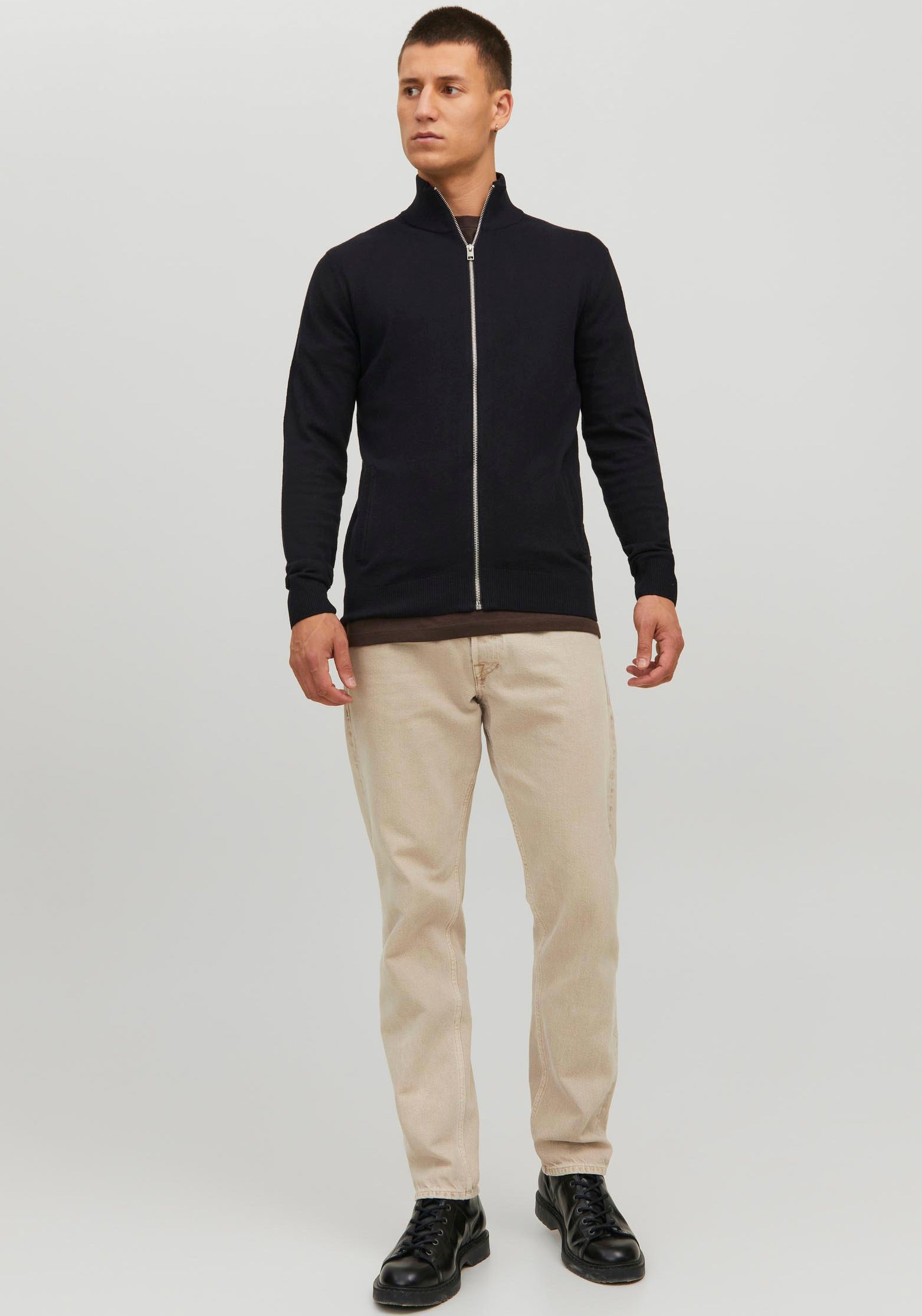 Jack & Jones Strickjacke »JJEEMIL KNIT TURTLE«