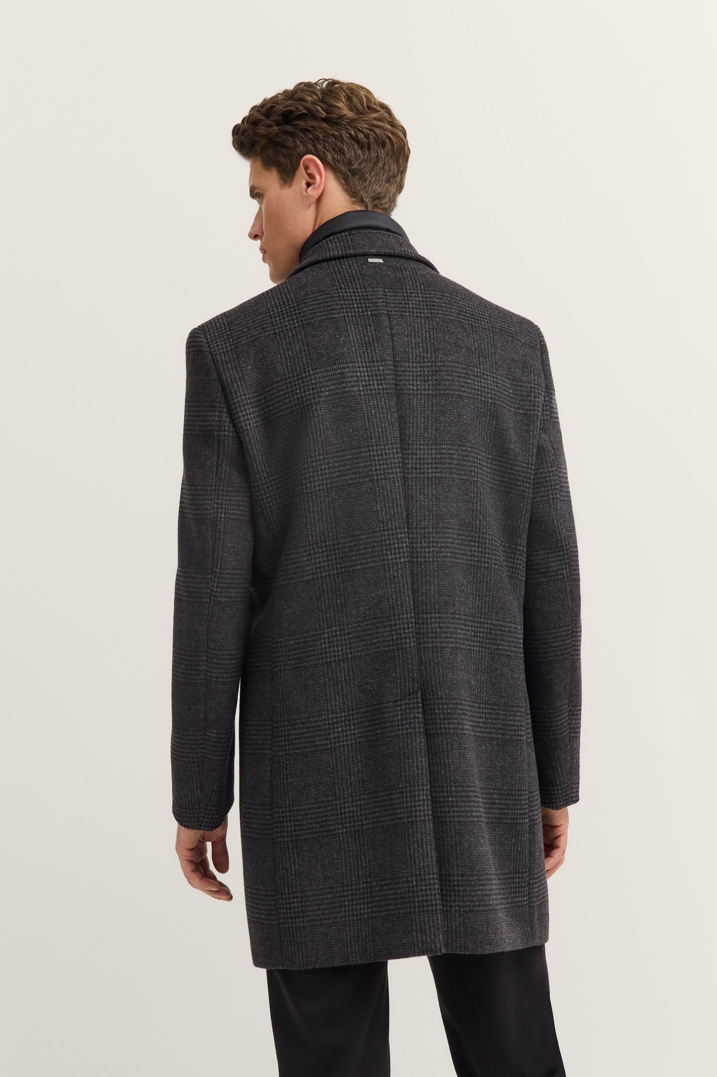 bugatti Kurzmantel "Flexcity Stretch" mit Glencheck-Karo und Westen-Einsatz günstig online kaufen