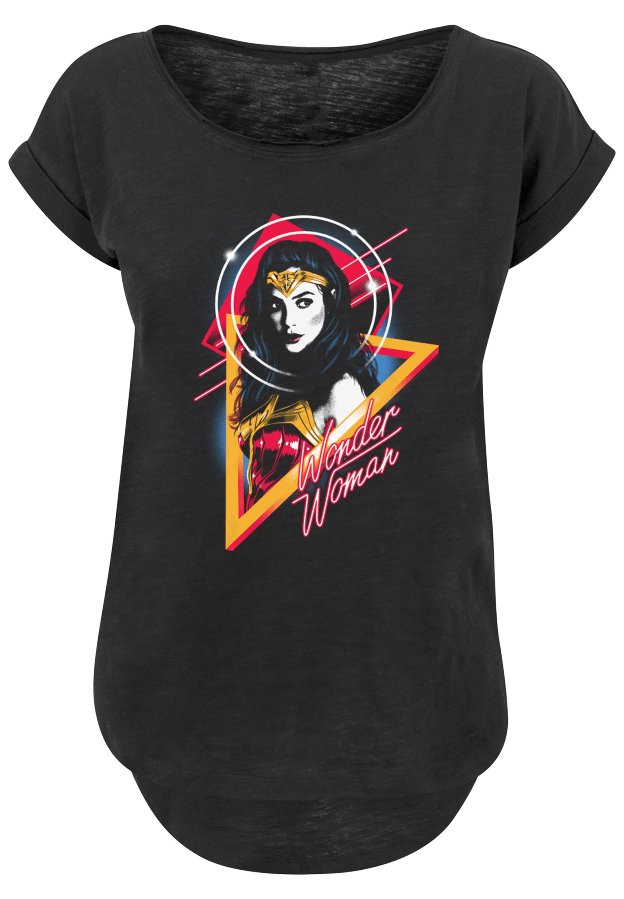 F4NT4STIC T-Shirt »DC Comics Wonder Woman 84 Diana 80s Triangle'«, Print