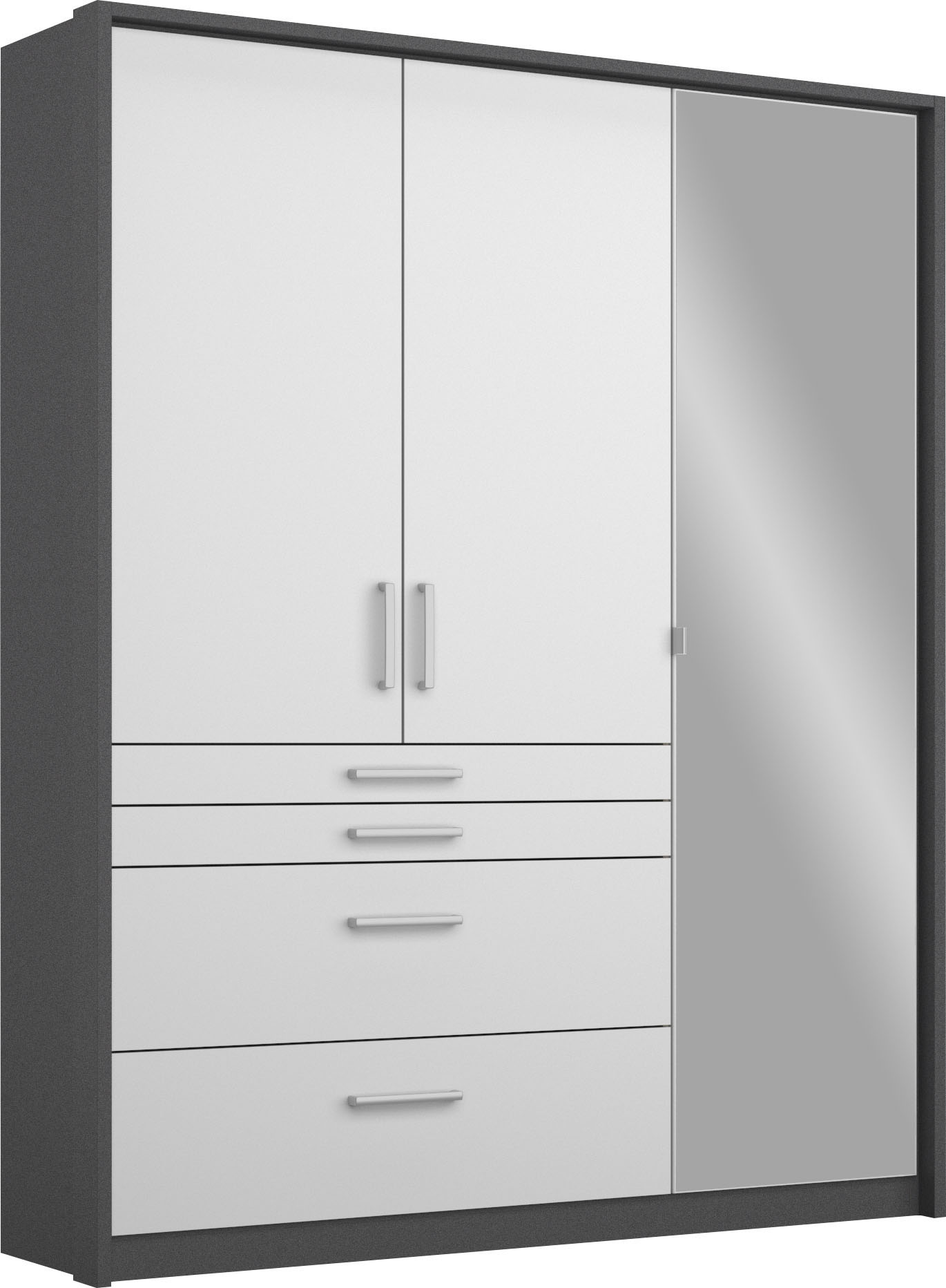 rauch Drehtürenschrank "Kleiderschrank Schrank Garderobe Garderobenschrank HOMBURG" inkl. Passepartout, oberer Schubkasten mit Einteilung MADE IN GERMANY