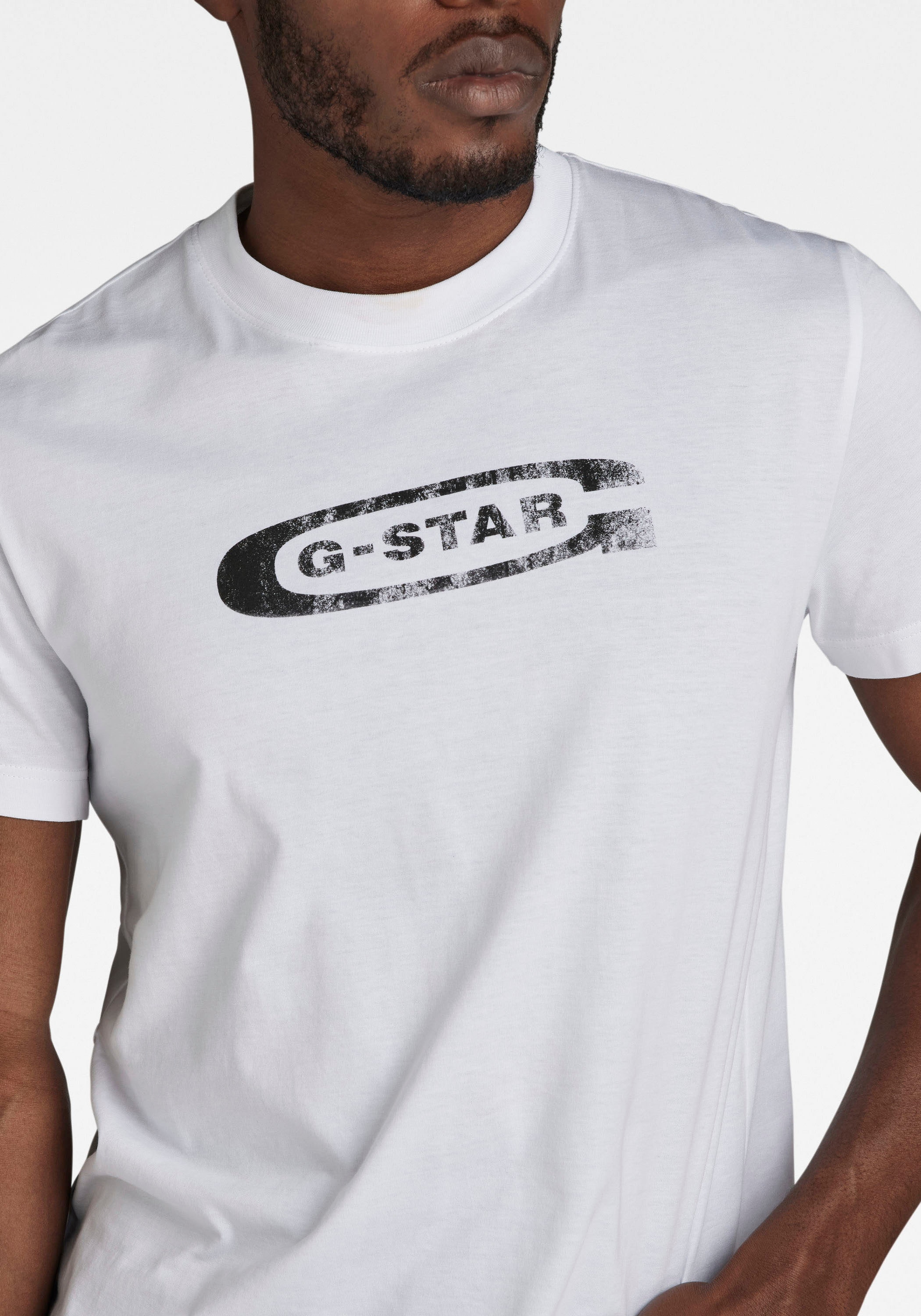G-Star RAW T-Shirt »Distressed old school logo«