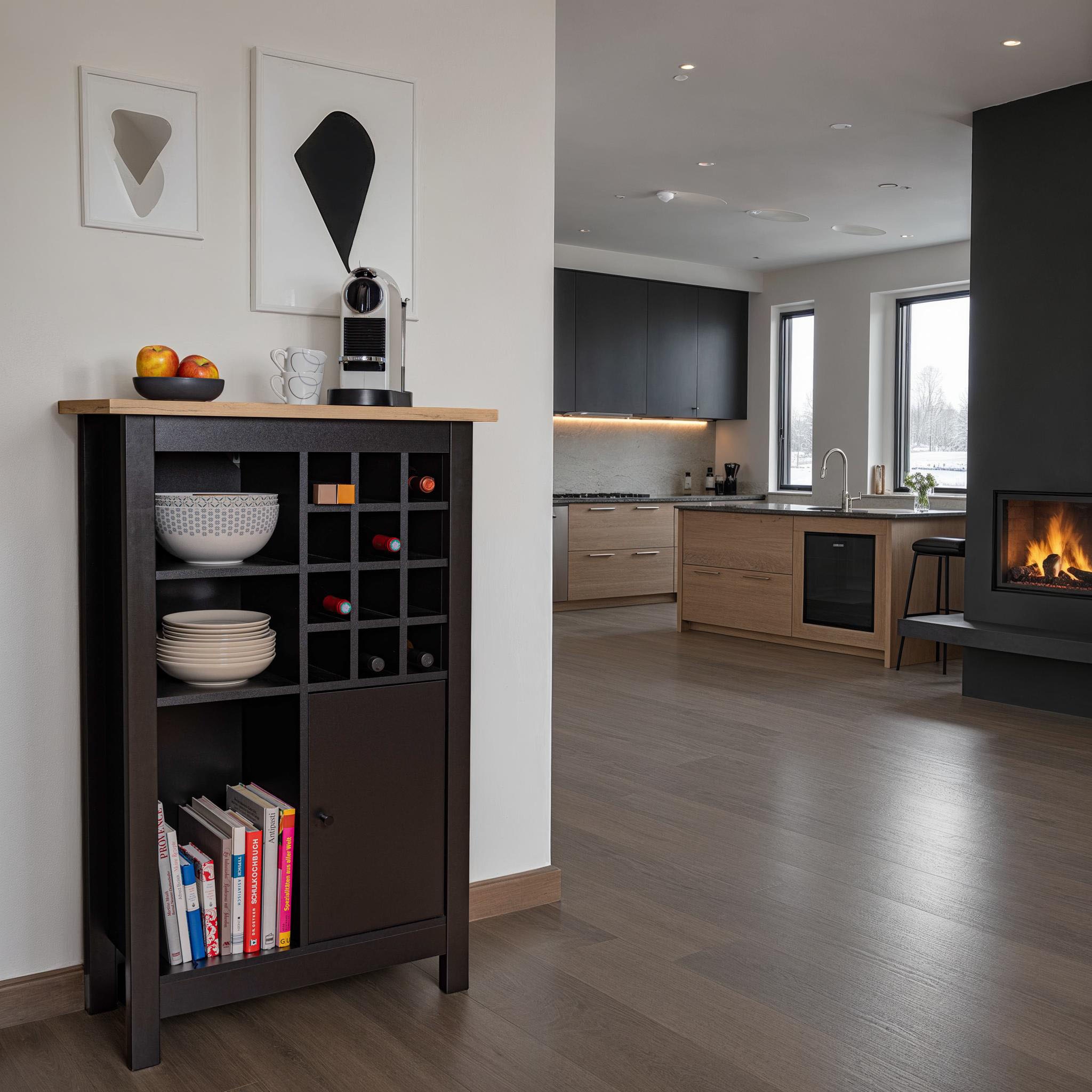 Inter Link Highboard »Highboard Helina« 1 Stk. tlg. Weinschrank, BxTxH: ca. 76,8 x 33 x 124,4 cm