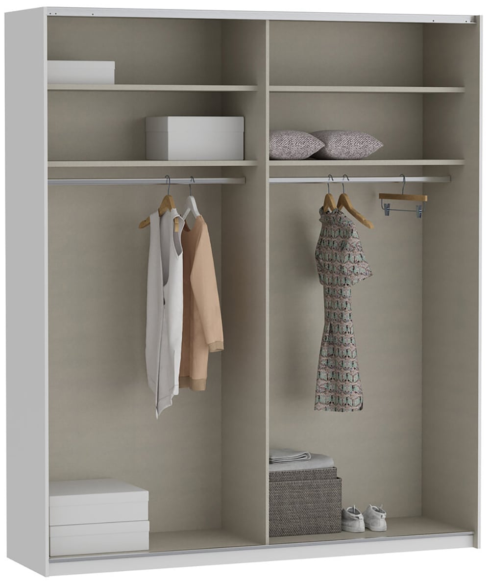FORTE Schwebetürenschrank »Fittio, Made in Europe, 2 Schiebetüren, modernes Design«, Höhe 2,35 mtr, stehende Montage