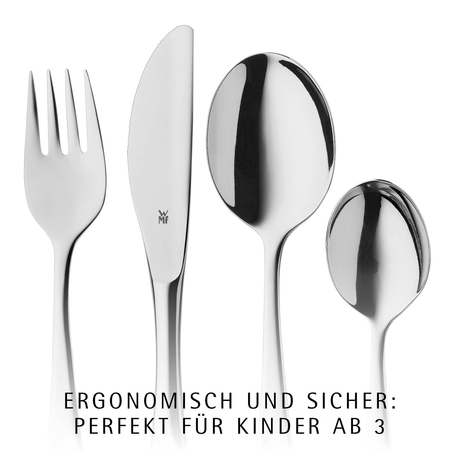 WMF Kinderbesteck »Tiere« Kindermesser mit leichtem Wellenschliff