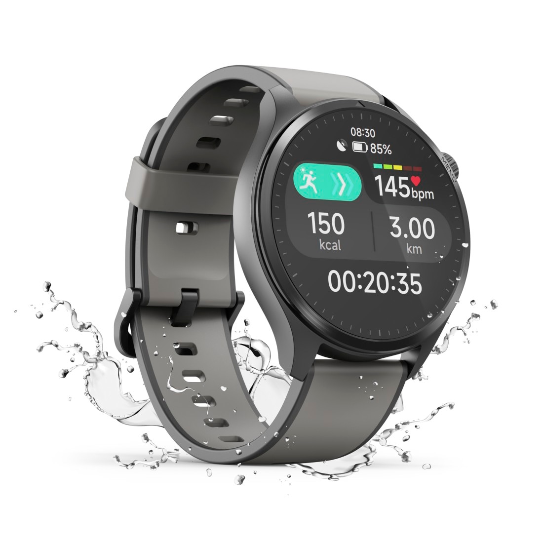 Hama Smartwatch »Smartwatch m. GPS (1,43", Musikspeicher, Telefonfunktion, wasserdicht)«, (3,63 cm / 1,43 Zoll), Sprachassistent, GPS, IP68, Herzfrequenz, Kalorien, Schlafanalyse)