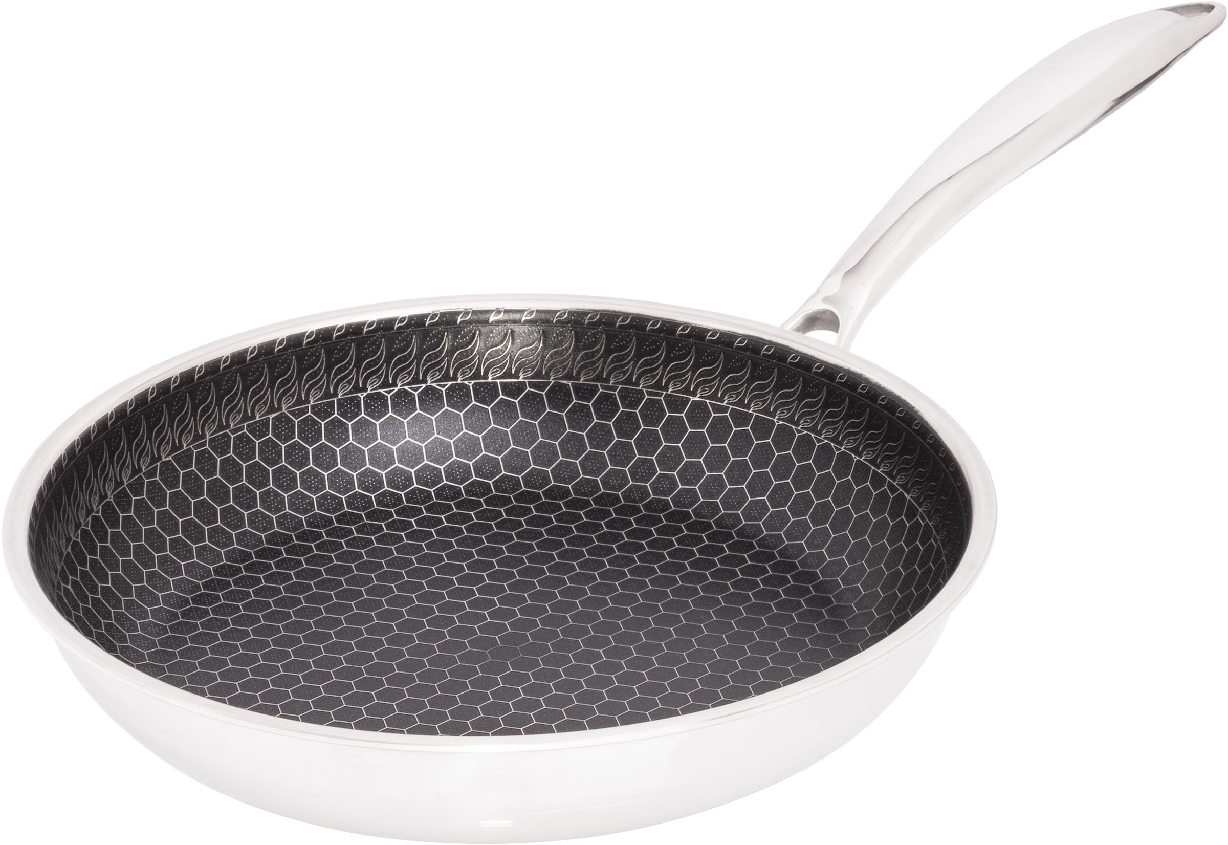 HENSSLERS Pfannen-Set »HENSSLERS Kochbox Deluxe« Edelstahl Set, Pfanne 24 + 28 cm, Mikrofaser-Schwamm-Set 6 tlg., 2x Pfannen-Schoner, 10 Stk. tlg. Exklusives Set für OTTO