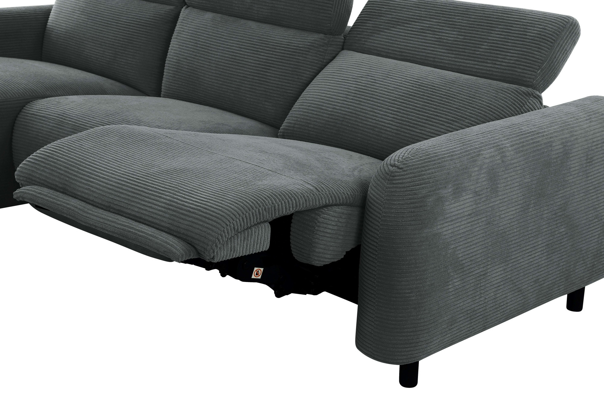Home affaire Ecksofa »SKAANE Struktur, L-Form, 274 cm, manuelle u. elektrische Funktion,«, Kopfteilverstellung, Relax-und Liegefunktion, Federkernpolsterung