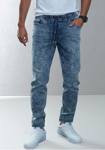 Jogg Pants, Schlupfjeans mit Bindeband aus elastischer Denim-Qualität