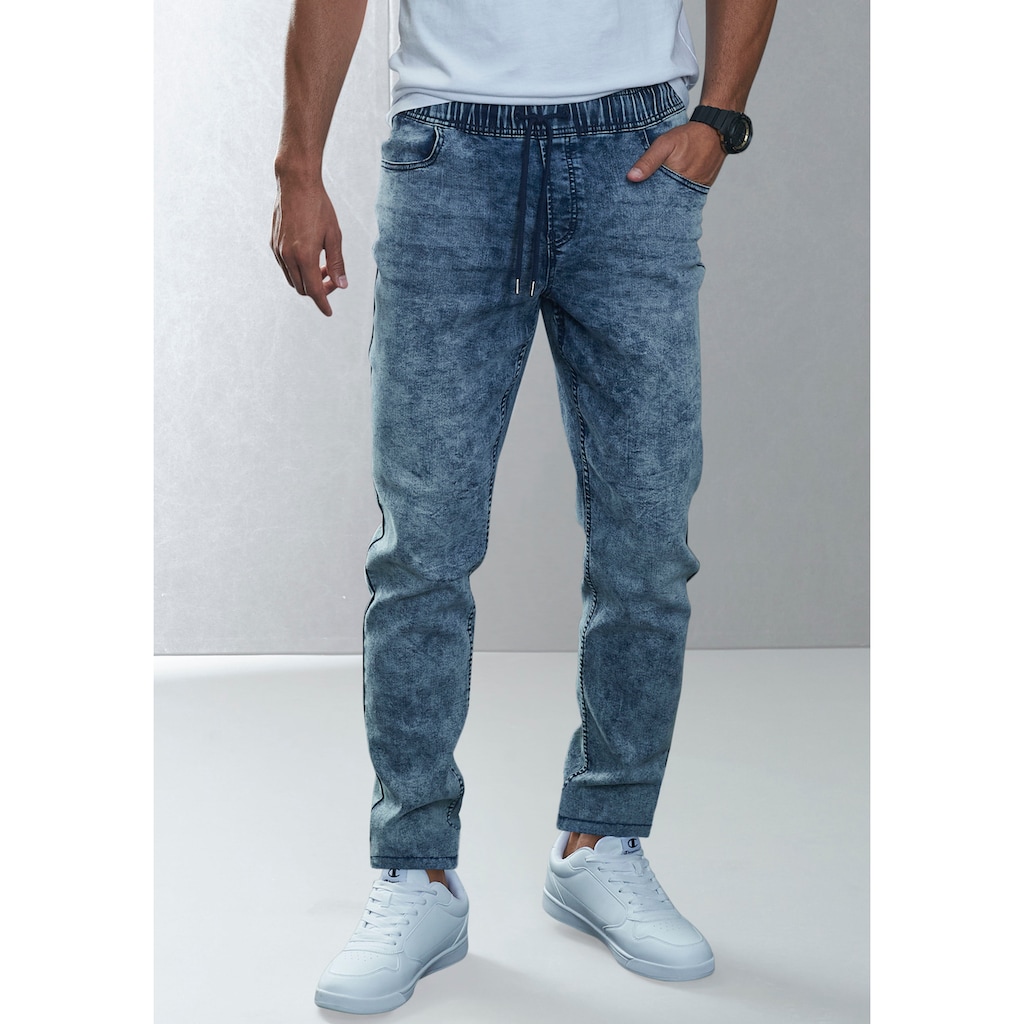 Buffalo Jogg Pants, Schlupfjeans mit Bindeband aus elastischer Denim-Qualität