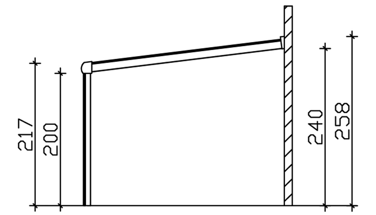 Skanholz Terrassendach »Genua«, 541 cm Breite, verschiedene Tiefe