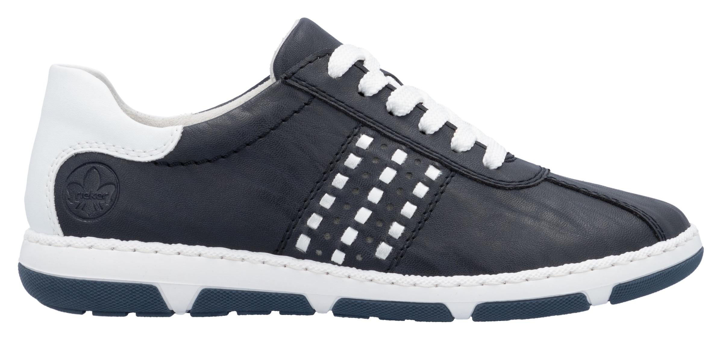 Rieker Sneaker, Halbschuh, Freizeitschuh, Schnürschuh mit gepolstertem Schaftrand