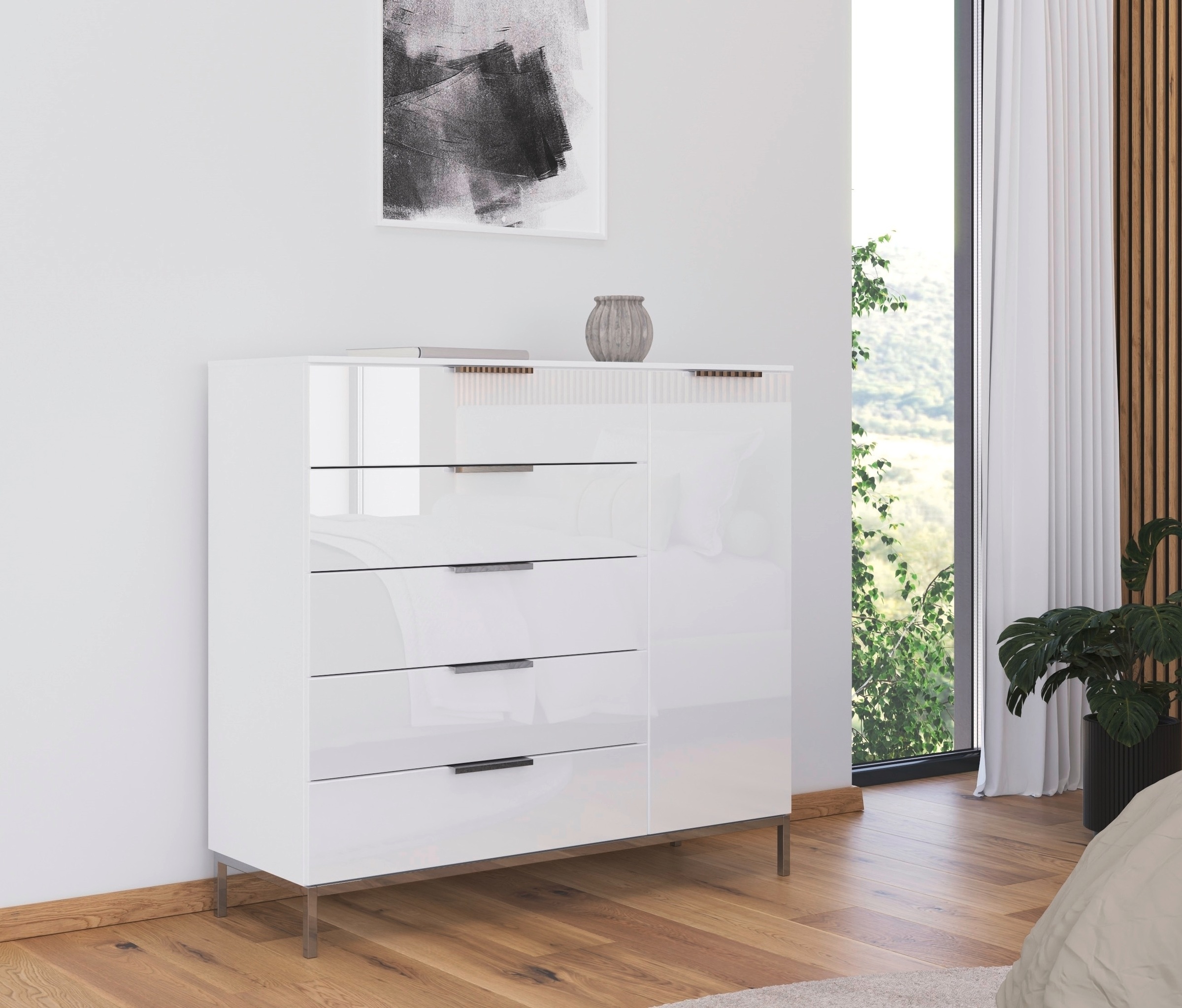 rauch Kombikommode "Kommode Türkommode Sideboard Kombikommode FLIPP mit Gla günstig online kaufen