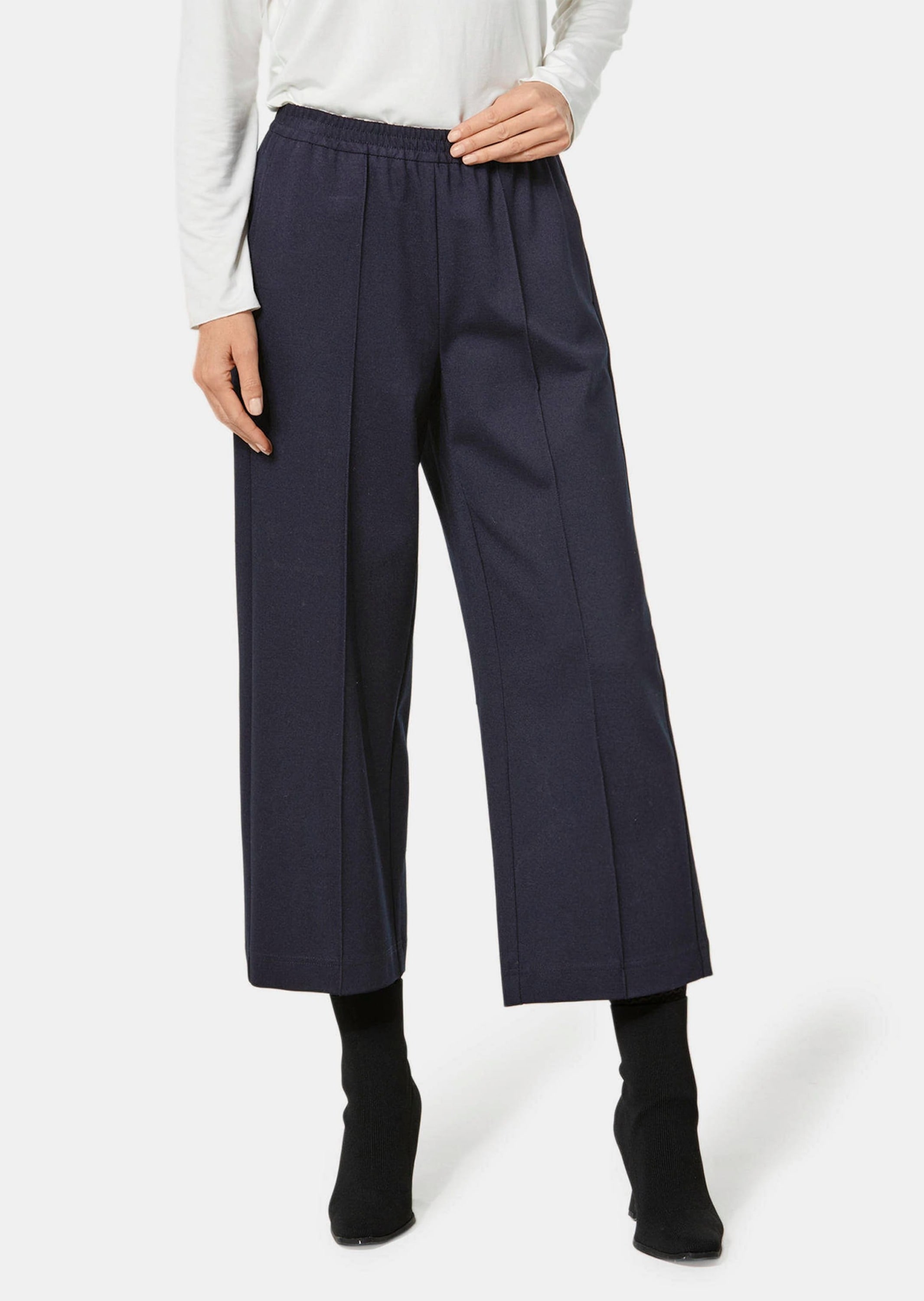 GOLDNER 7/8-Hose »Culotte Moderne Hose mit streckenden Biesen«