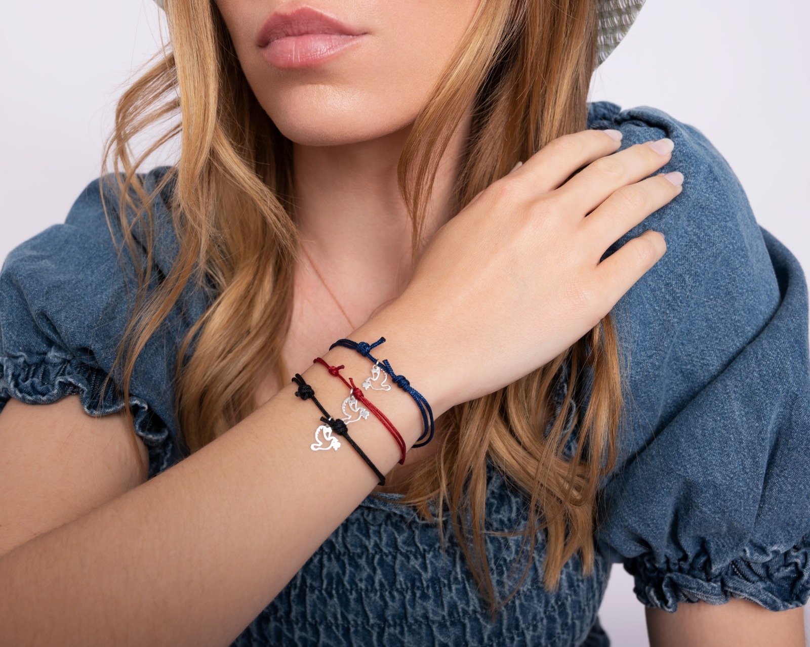 Beka&Bell Armband »925 Sterling Silber Glänzend Taube Textil 14-28cm«