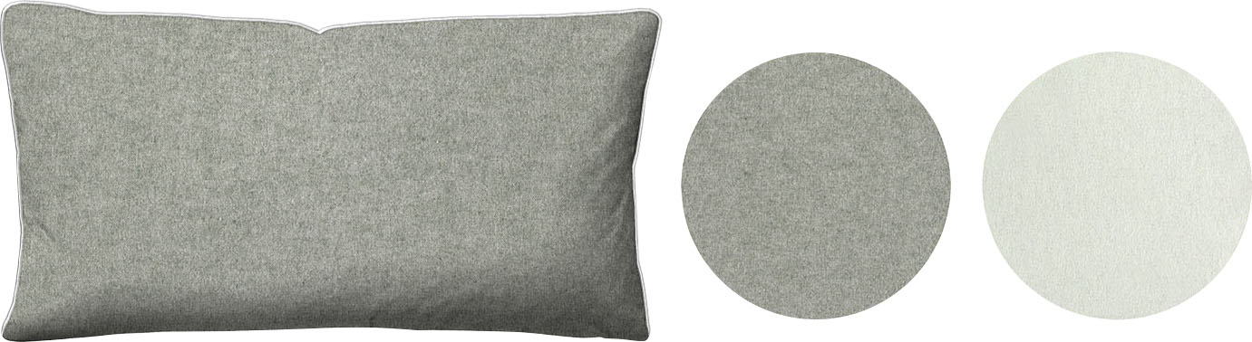 Thumbnail - Biberna Kissenbezug "Hermal Flanell mit Reißverschluss, Melange-Optik, Wendekissenbezug" Feinflanell, Made in Germany ze...