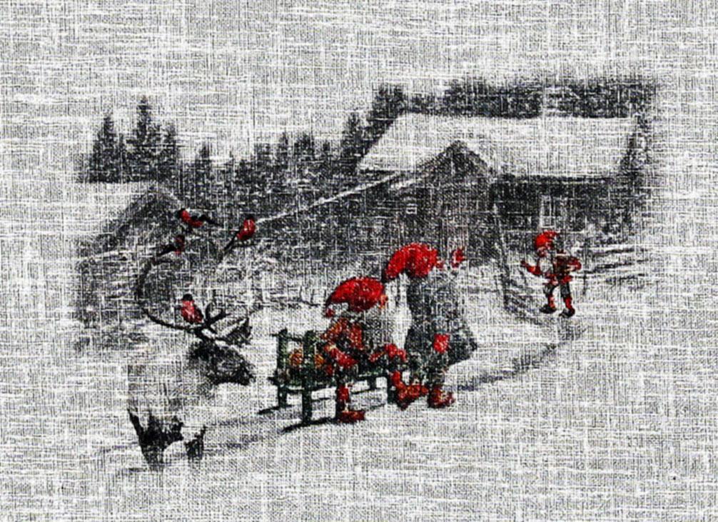Thumbnail - HOSSNER - ART OF HOME DECO Gardine "Wintermärchen" Stangendurchzug 1 Stk. tlg. Landhaus-Look