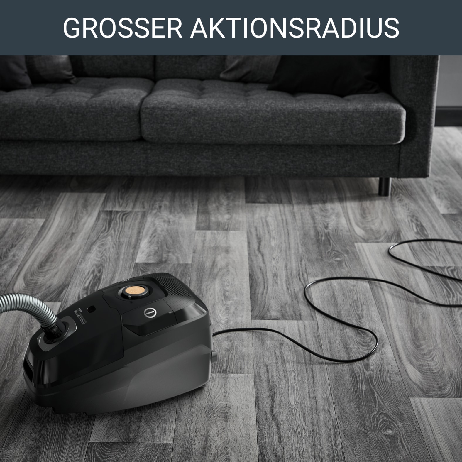 Rowenta Bodenstaubsauger »Green Force Effitech, Staubsauger mit Beutel, großer Aktionsradius«, 400 W, mit Beutel, Aus recyceltem Kunststoff, starke Saugleistung, RO6189