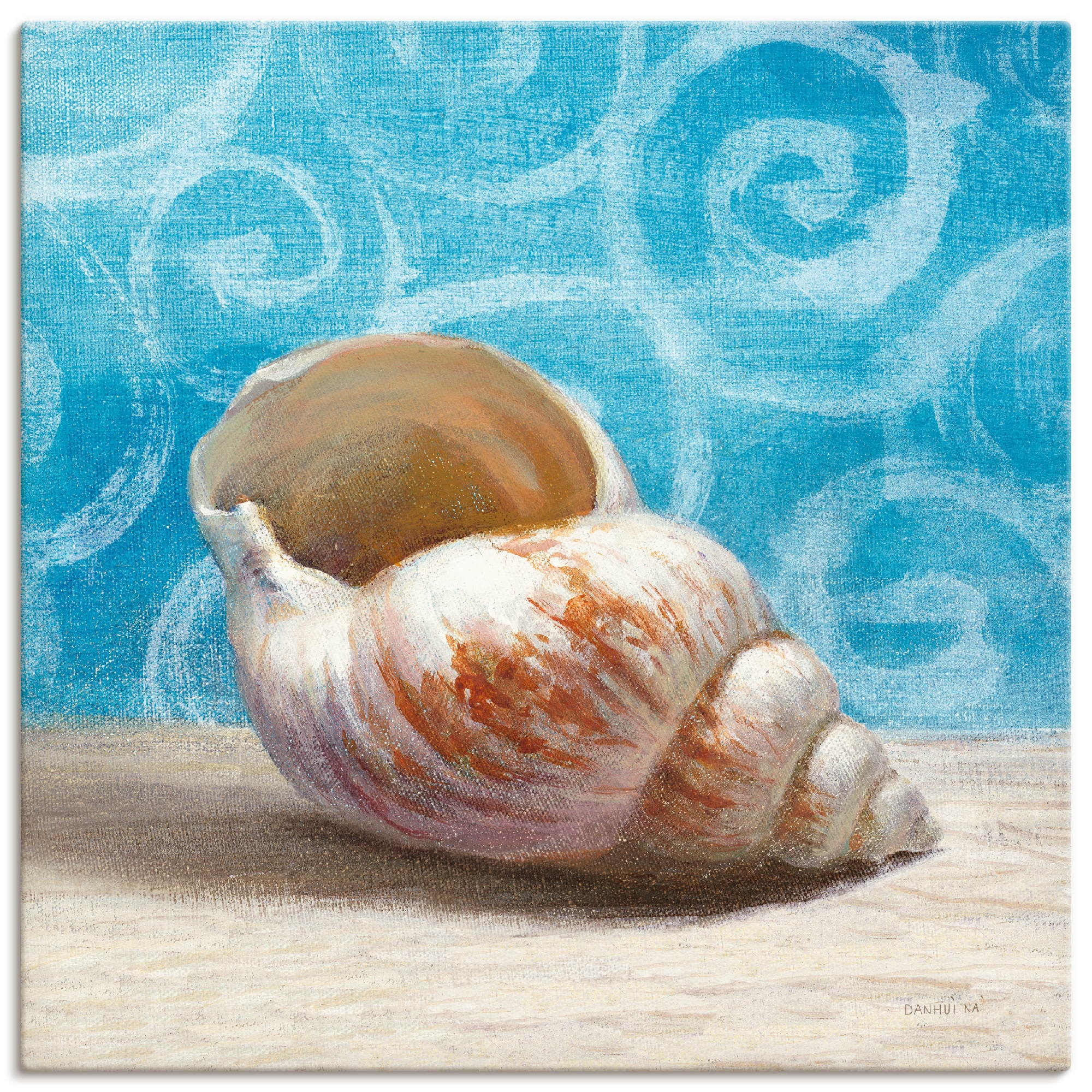 Artland Leinwandbild "Geschenke aus dem Meer I" Wassertiere 1 Stk. tlg. auf Holzrahmen gespannt