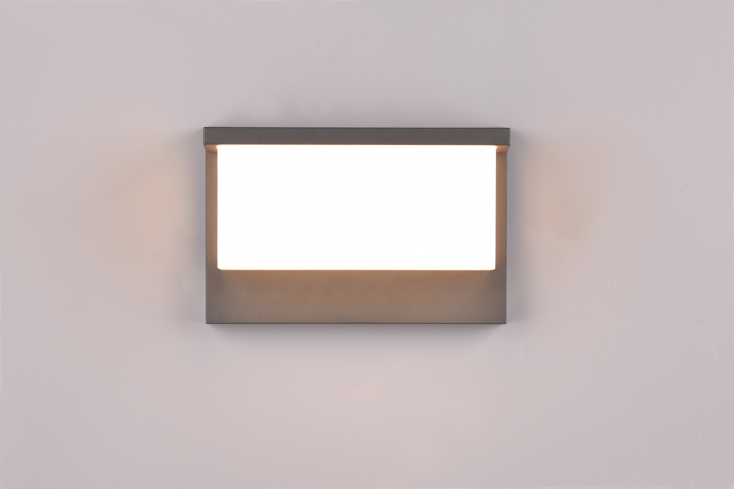 TRIO Leuchten LED Außen-Wandleuchte »NESTOS, Outdoor Wandlampe Hauswand IP54, LED 13W 1300 Lumen 3000 K«, 1 flammig, Leuchtmittel LED-Board | LED fest integriert, LED Wandlampe Garten Terrasse Hauswand, Schirm Kunststoff Breite 23 cm