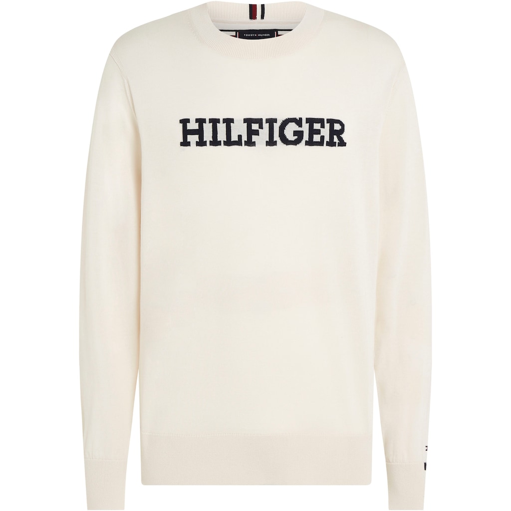 Tommy Hilfiger Strickpullover »MONOTYPE GRAPHIC CREW NECK«