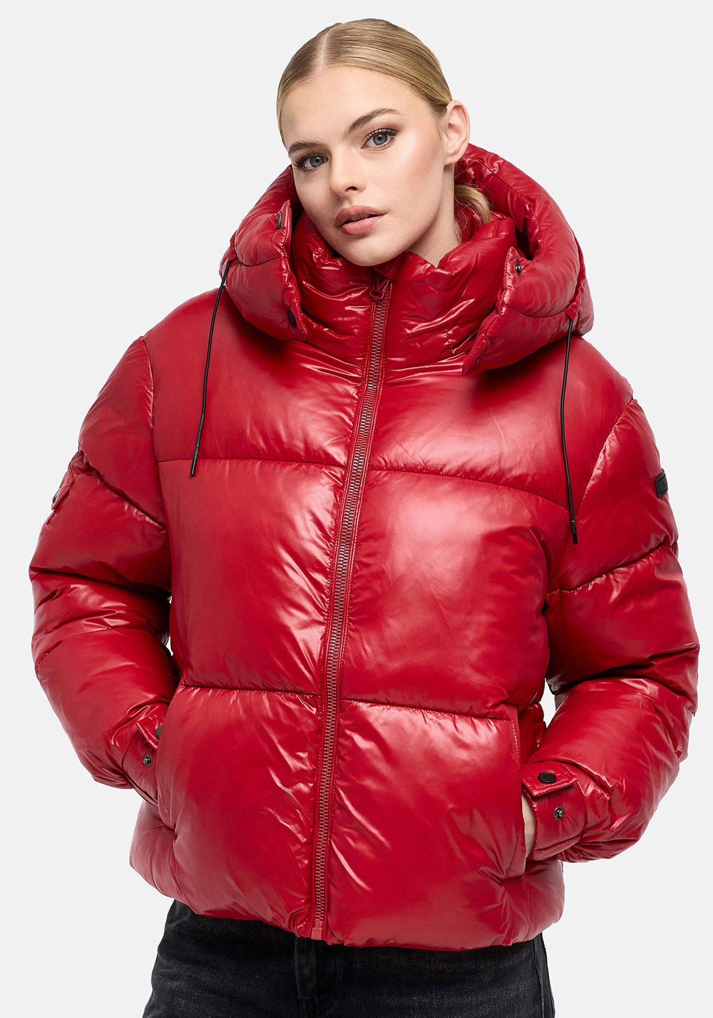Marikoo 1100000002199 "Glimini" mit Kapuze Winterjacke mit Kapuze, modische Steppung, warm gefüttert