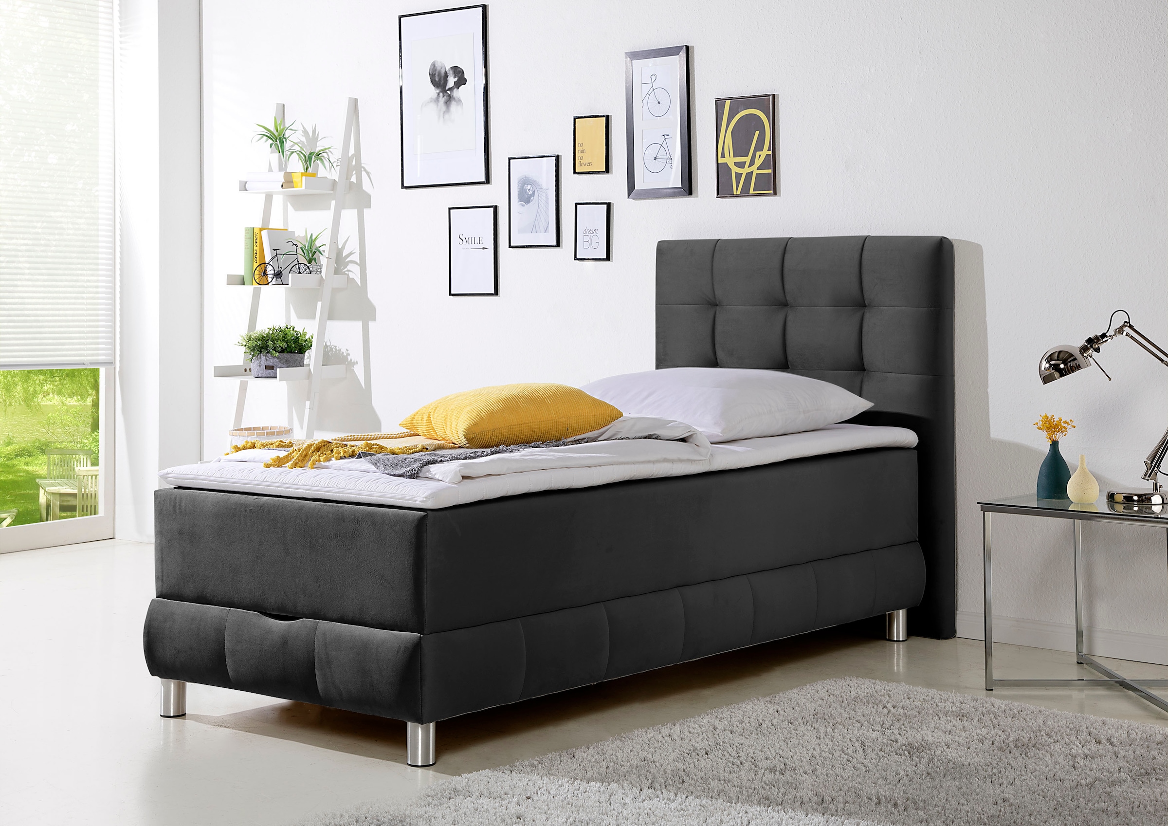 Home affaire Boxbett "Vaasa" inkl. Bettkasten & Topper, XXL-Ausführung, Überlänge 220 cm