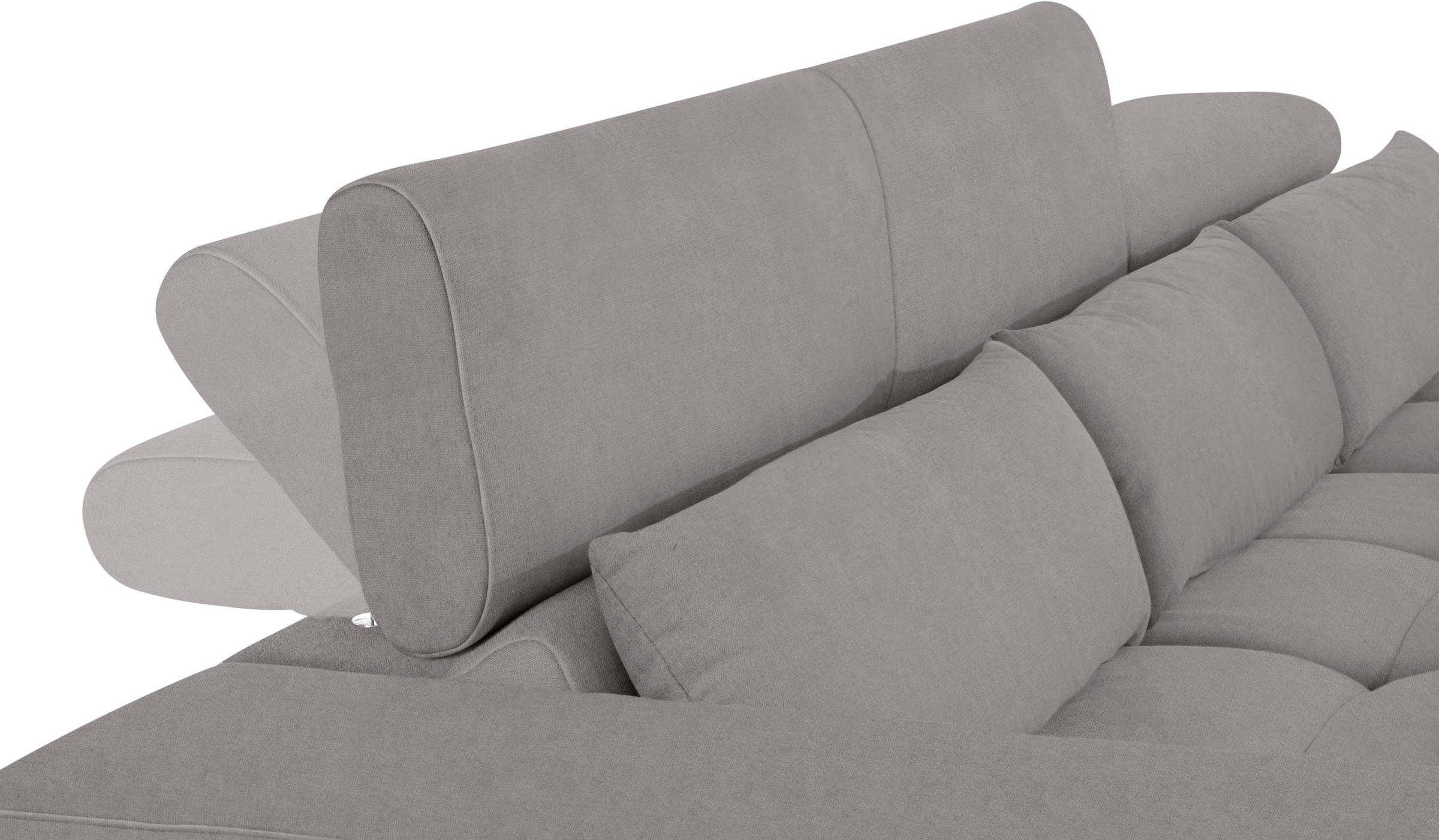 COTTA Ecksofa »Orion L-Form«, mit Kopfteilverstellung & 3 Nierenkissen