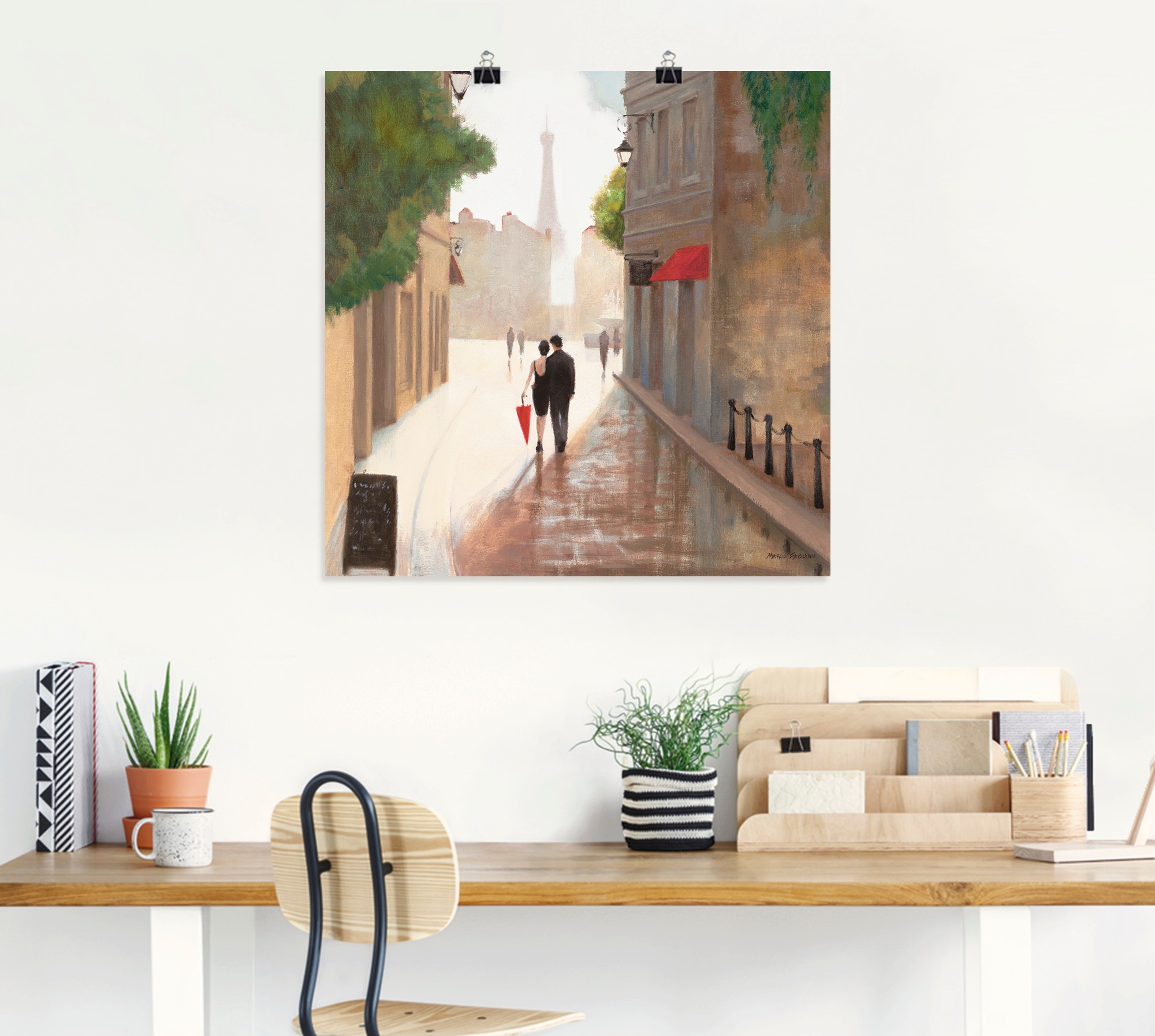 Artland Wandbild »Paris Romanze I«, Frankreich, (1 St.), als Leinwandbild, Poster, Wandaufkleber in verschied. Größen