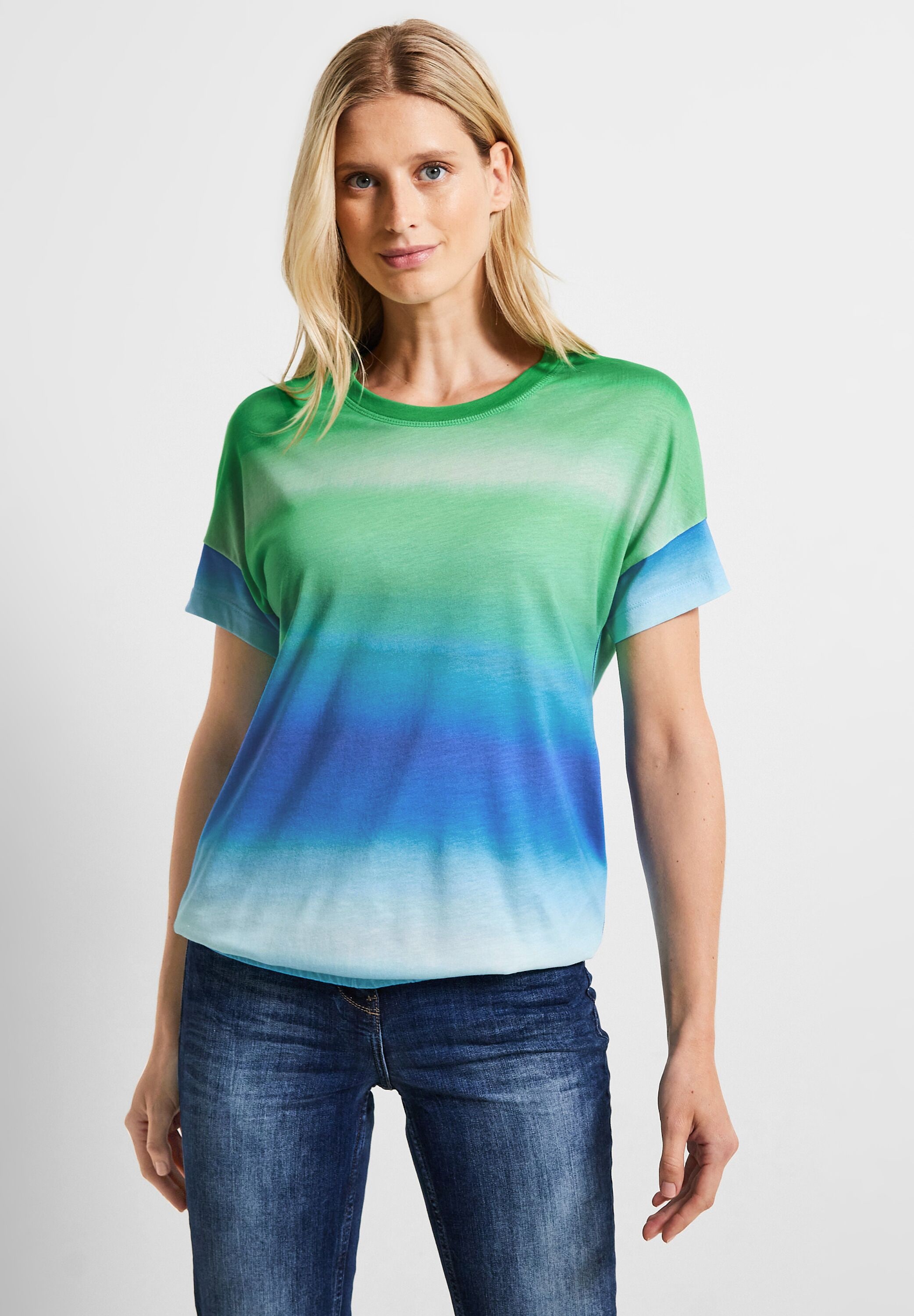 Cecil T-Shirt aus softem Materialmix