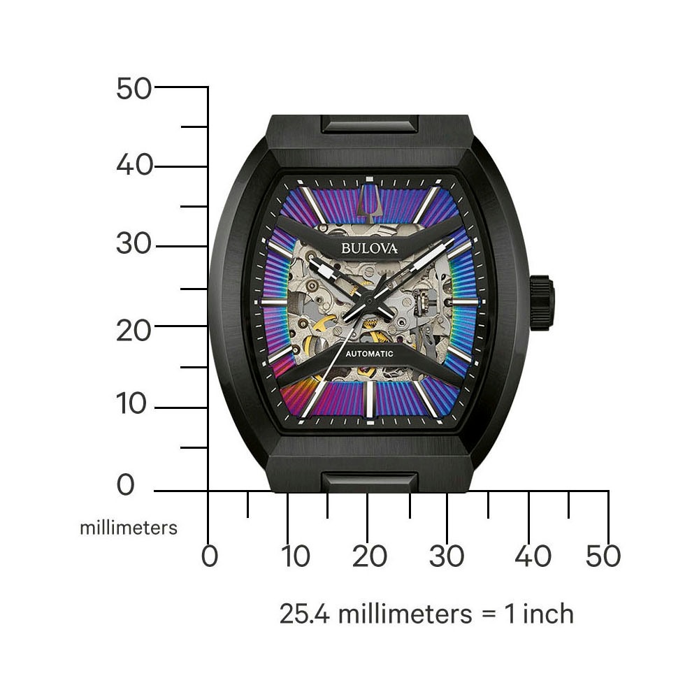 Bulova Automatikuhr, Armbanduhr, Herrenuhr, Mechanische Uhr, Edelstahlarmband, analog